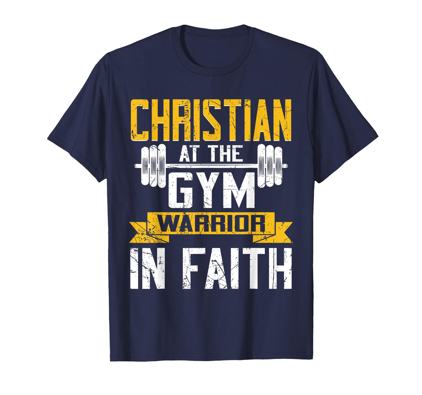 Gym Christian Tee For Men Women Jesus Christian At The Gym Workout Weightlifting Fitness T-Shirt
