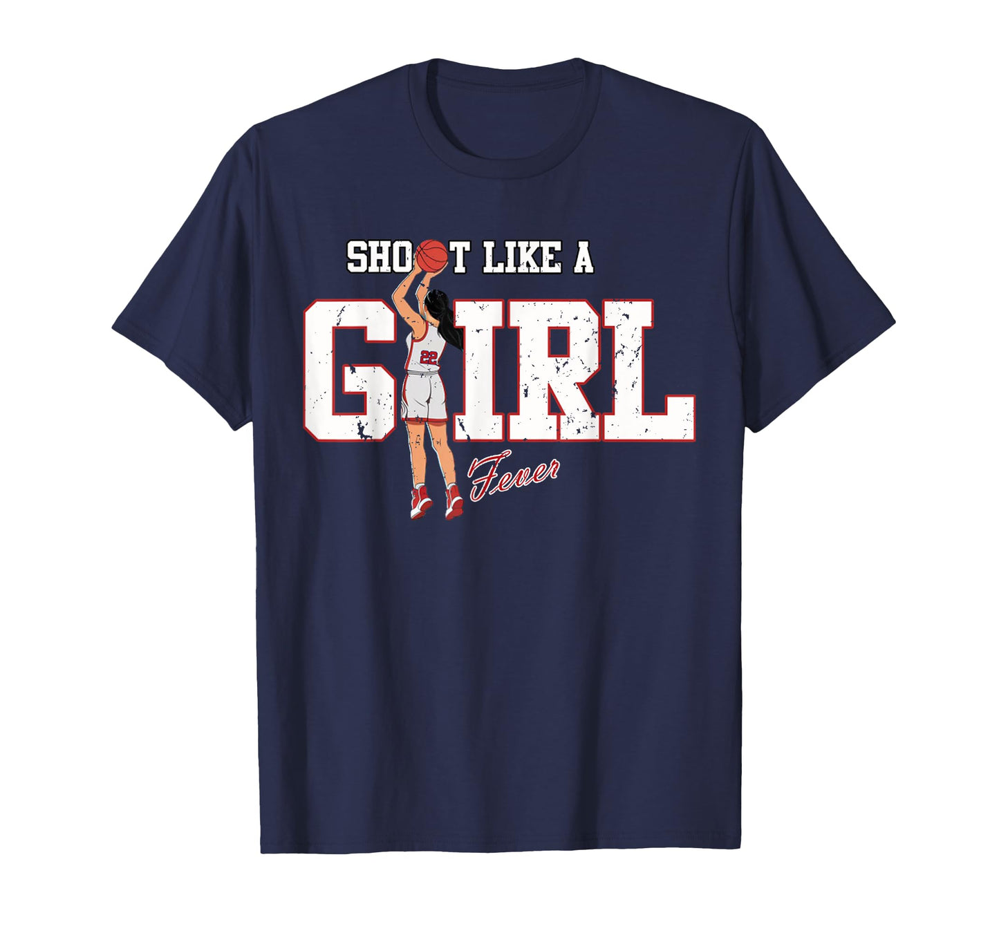 Retro Sport Quote Shoot Like A Girl Basketball Funny Player T-Shirt