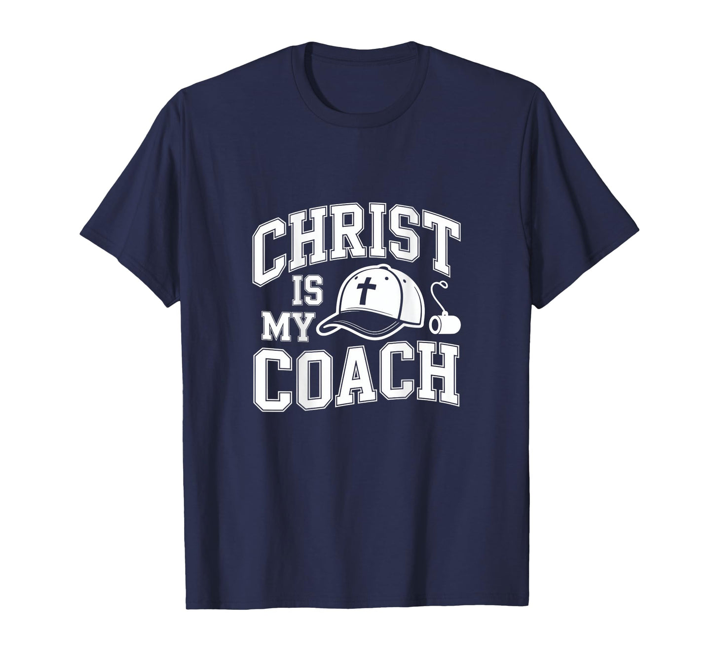 Christ is My Coach Baseball Christian Apparel T-Shirt