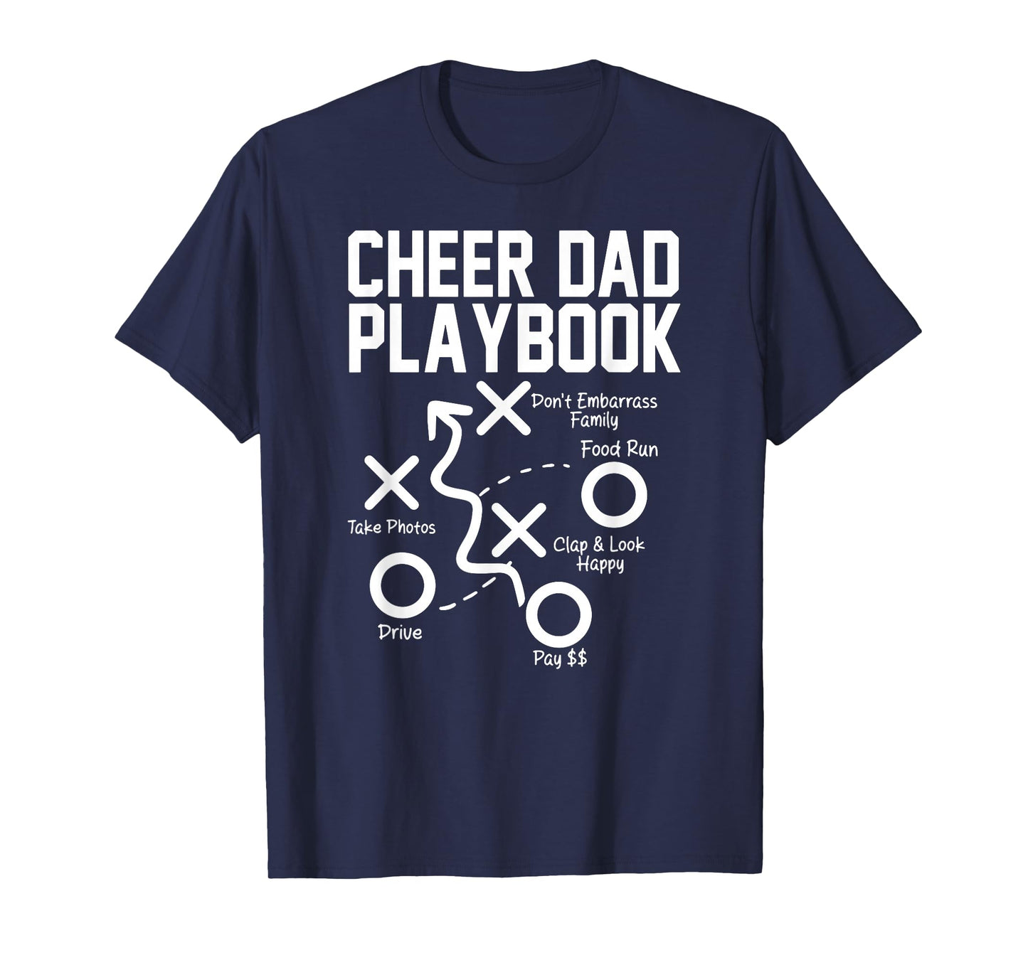 Cheer Dad Playbook Funny design T-Shirt