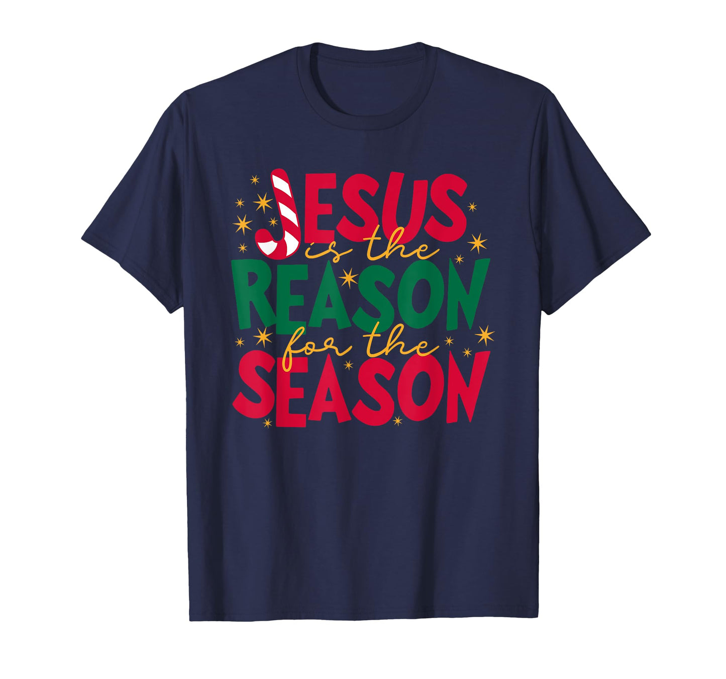 Jesus is the Reason for the Season - Candy Cane "J" T-Shirt