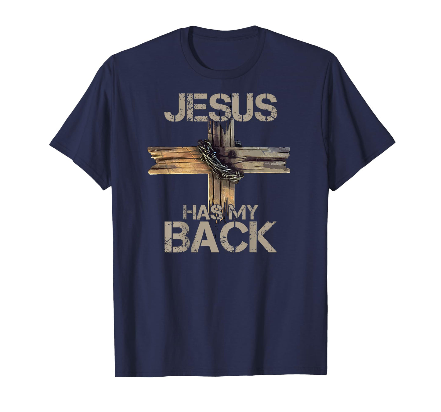 Jesus Has My Back (on back) Christian T-Shirt