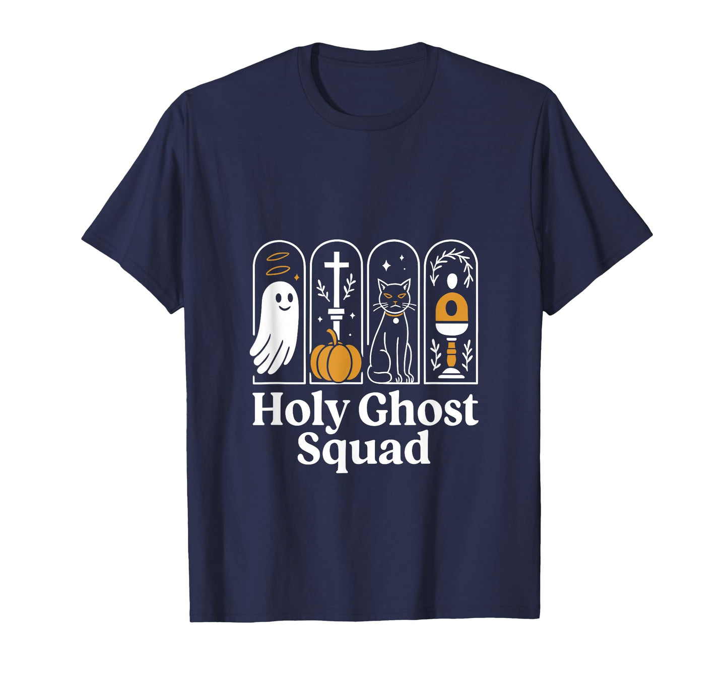 Holy Ghost Squad, Cute Ghost Jesus Christian Halloween Tees T-Shirt