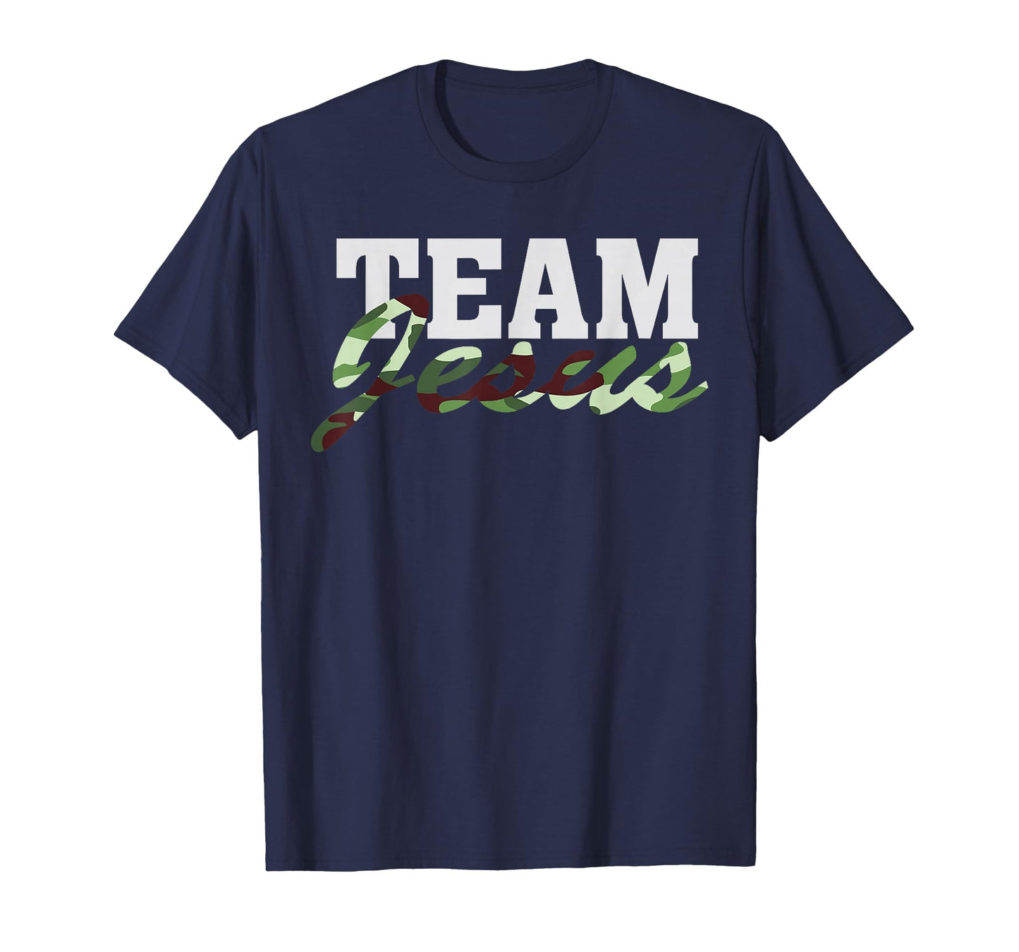 Camo Christian God Faith Team Jesus Religious T-Shirt