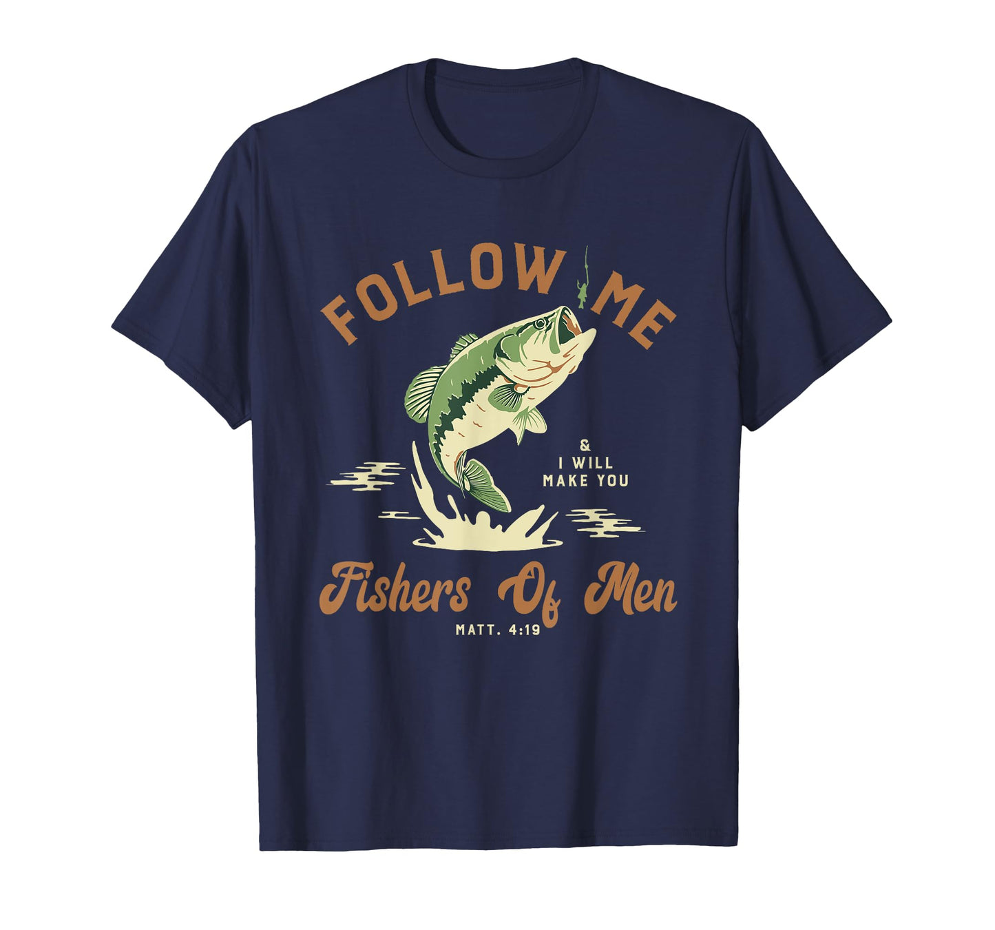 Fishers Of Men Retro Vintage Christian Bible Gift For Men T-Shirt