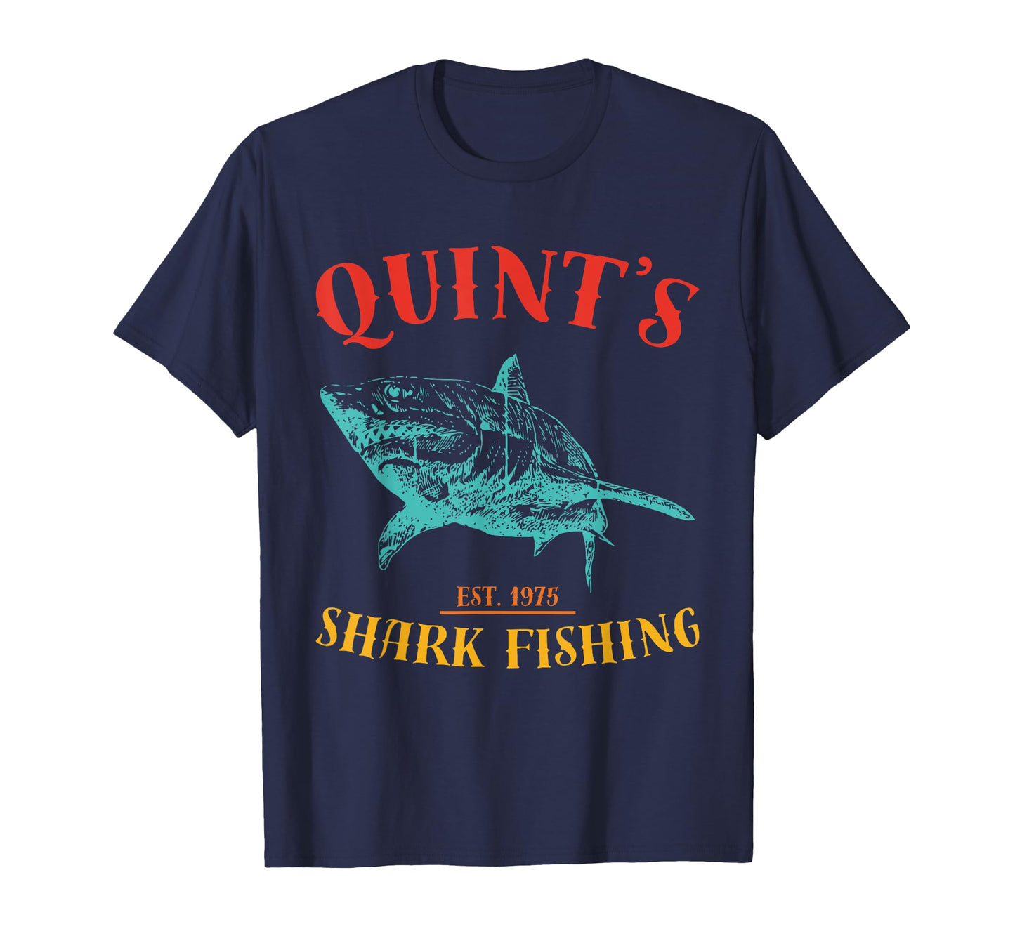 Quint’s Shark est. 1975 Fishing Funny Retro Fishing T-Shirt