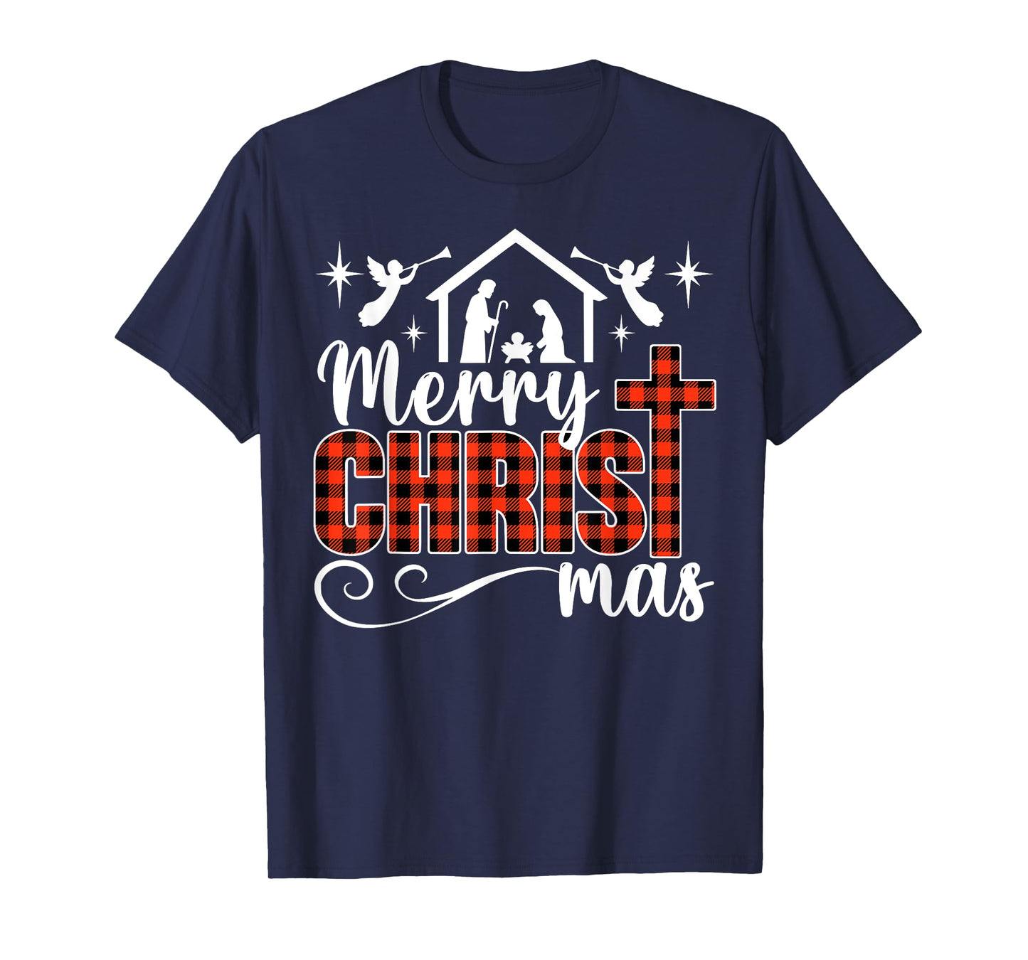 Merry Christ Mas Christian Christmas Jesus Christmas Family T-Shirt