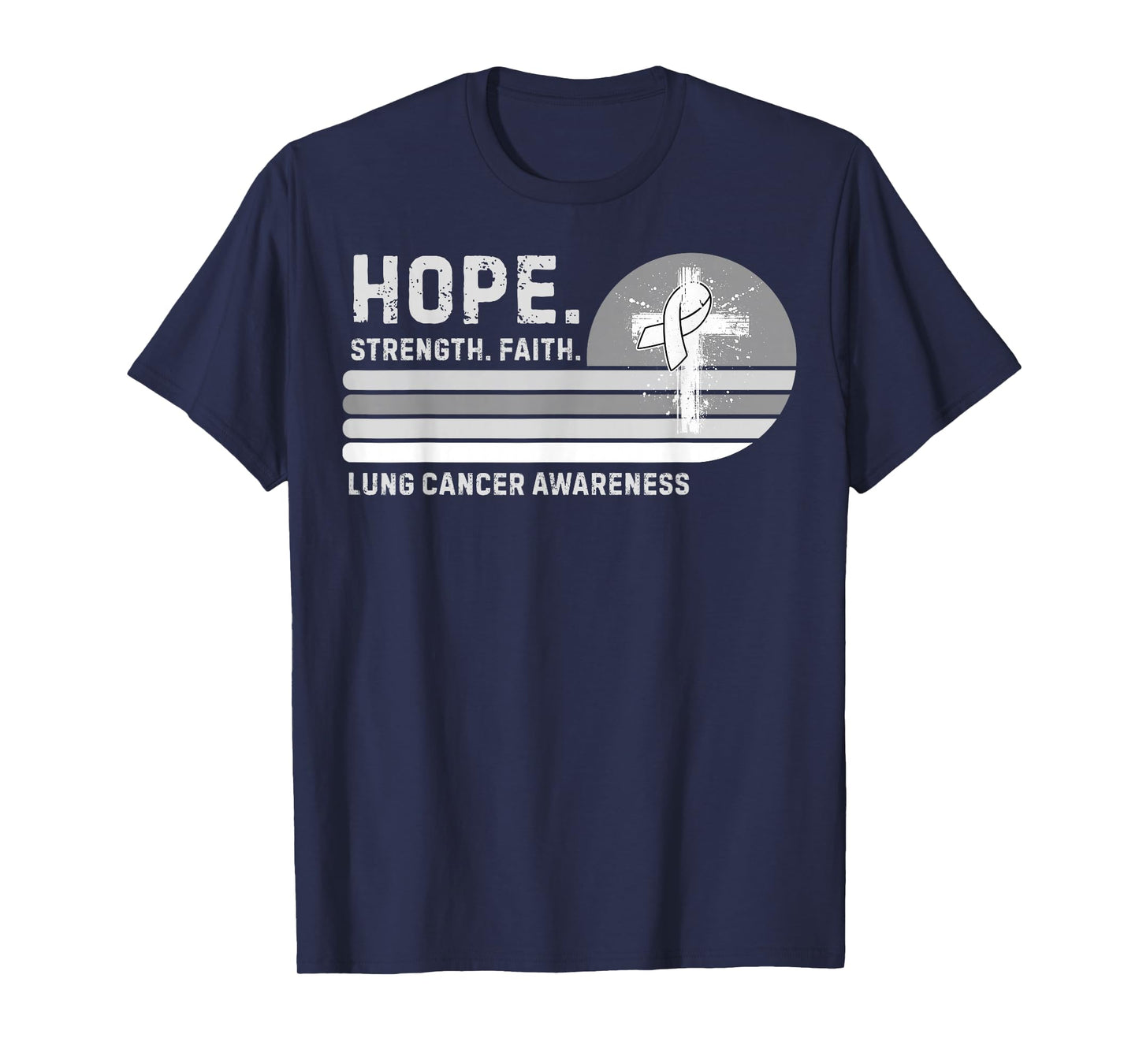 Faith Vintage Lung Cancer Awareness T-Shirt