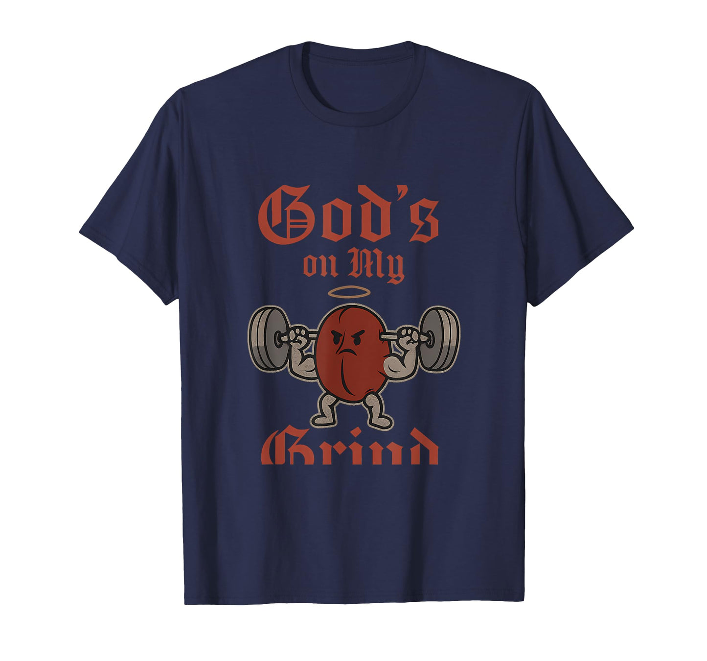 God’s On My Grind Christian Men Gym Workout Design T-Shirt