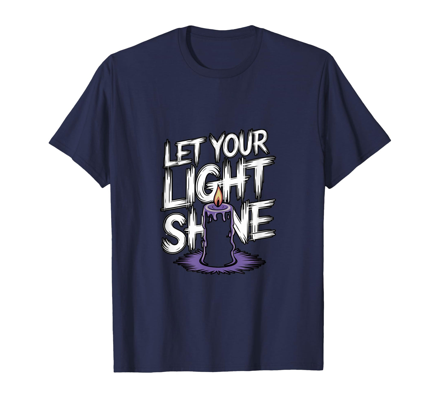Let Your Light Shine Candle Christian Biblical Inspiration T-Shirt