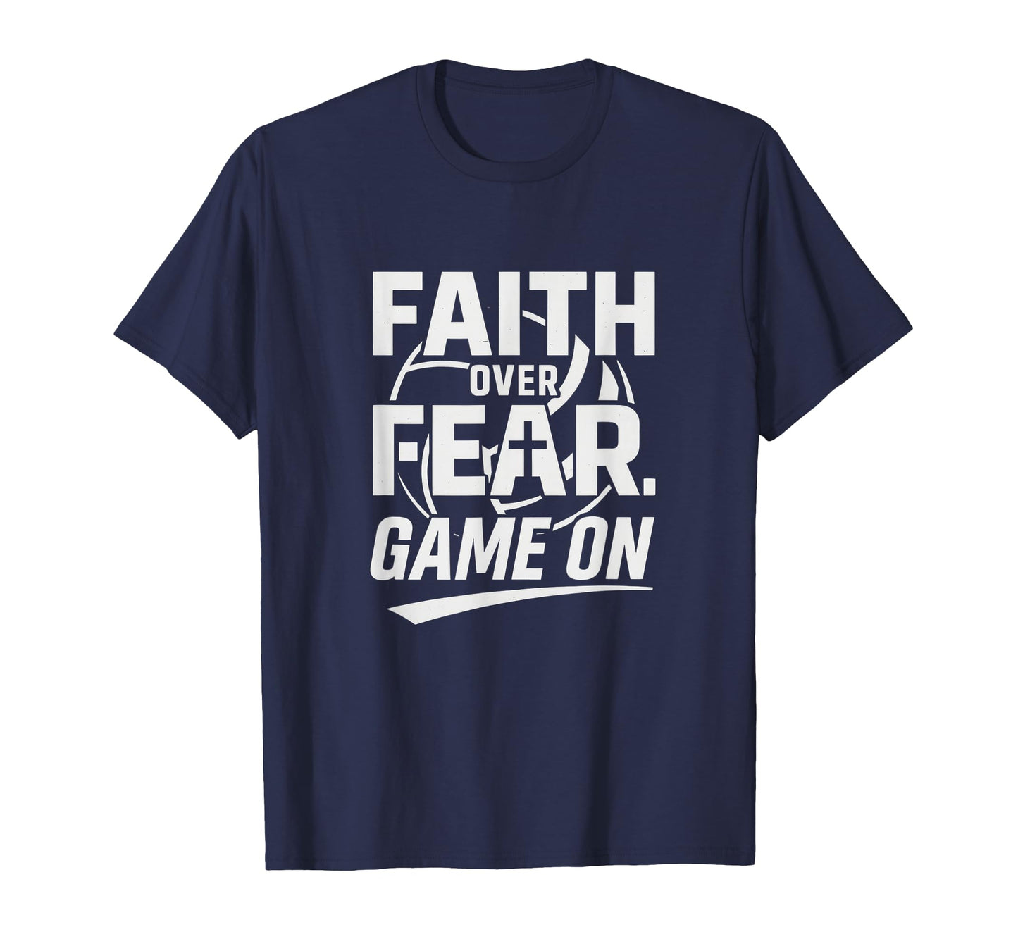 Faith Over Fear. Game On. Christian Volleyball 2 Timothy 1:7 T-Shirt