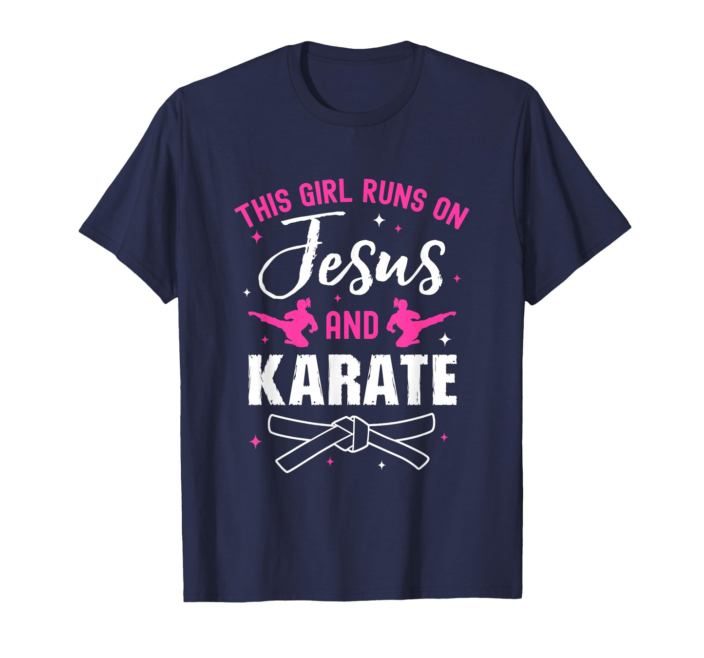 Funny Karate Design For Women Girls Karate Black Belt T-Shirt