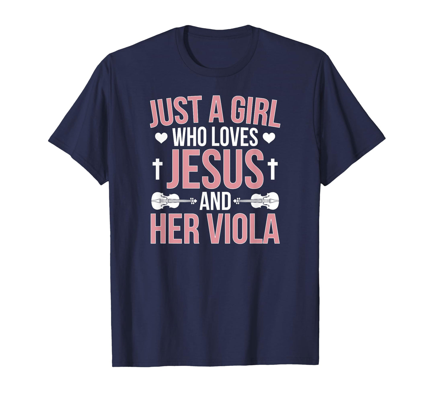 Girl Loves Jesus And Viola Player Violist Viola Lover T-Shirt