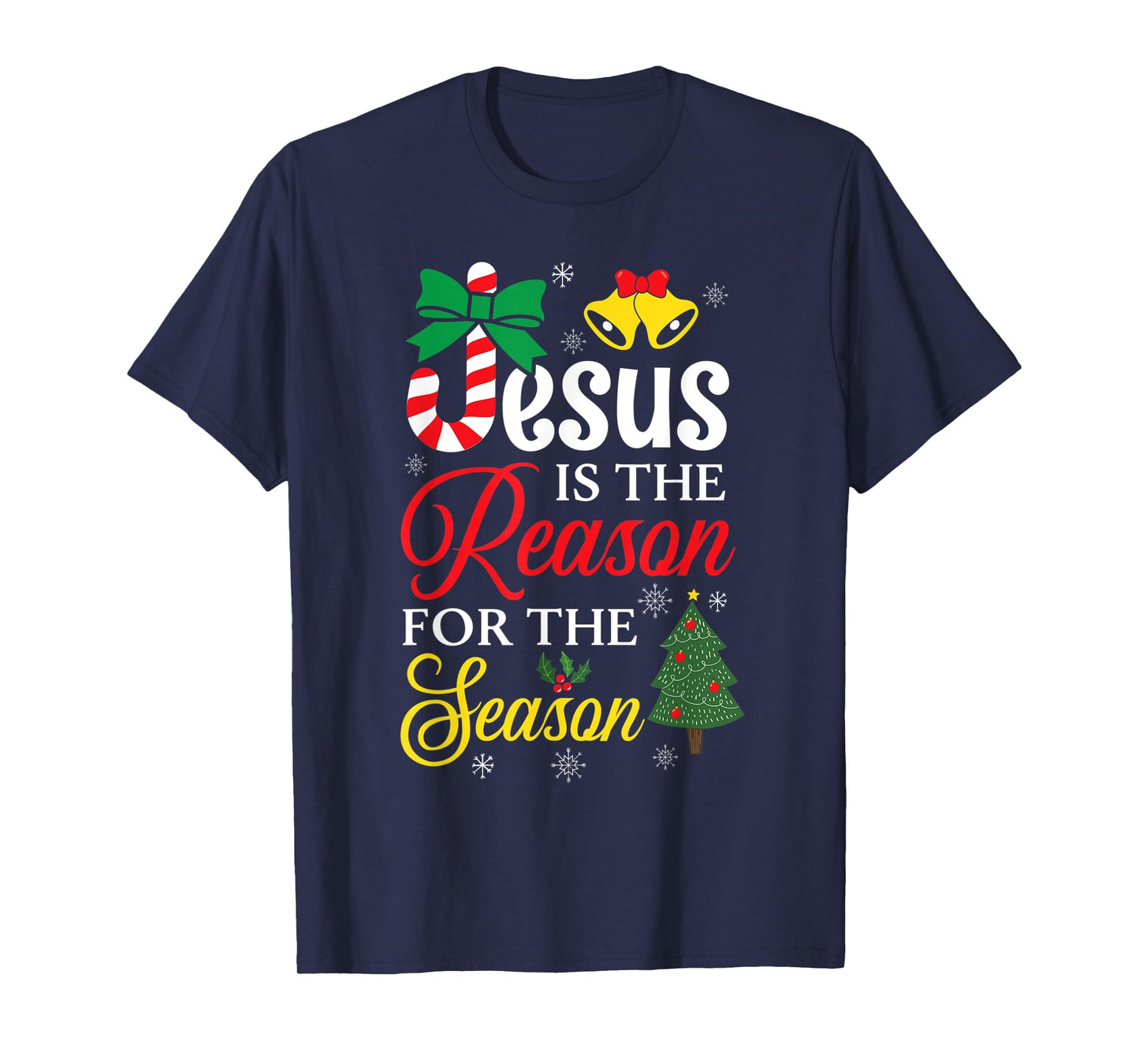 Jesus Is The Reason For The Season Christian Christmas Fan T-Shirt