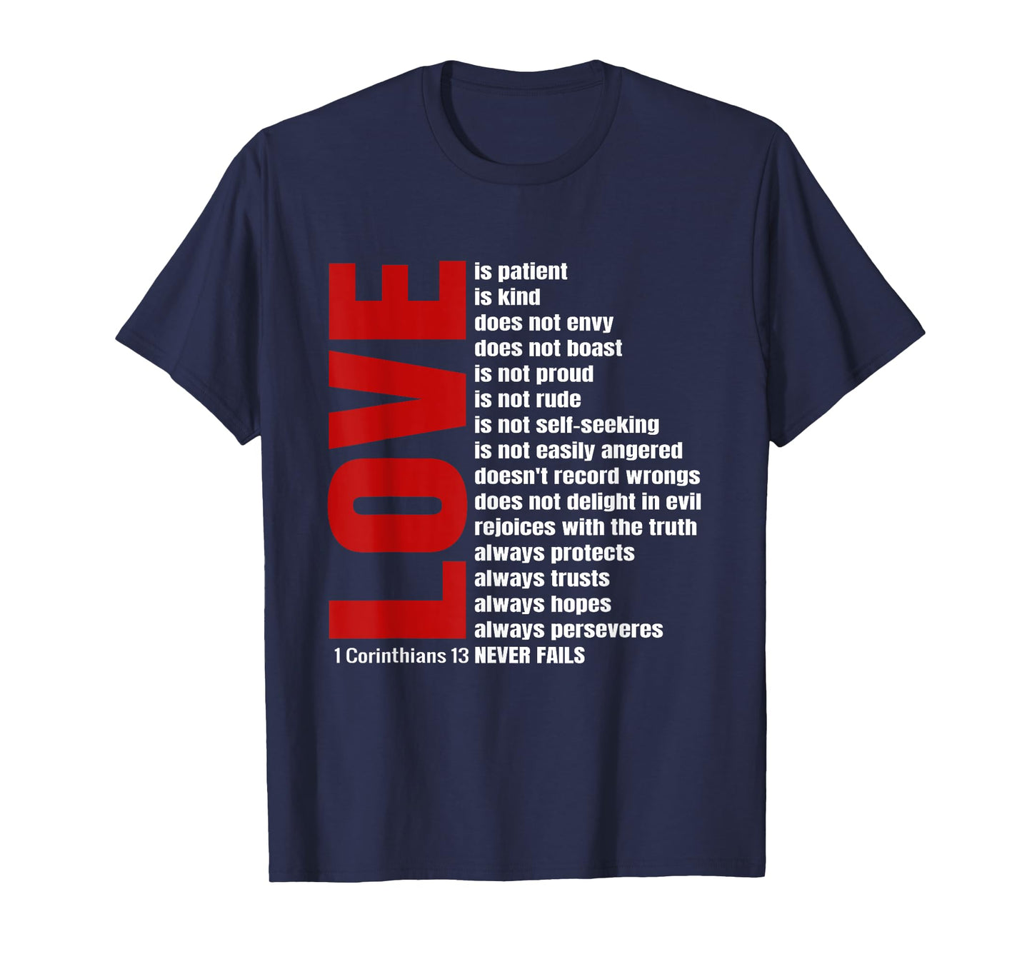 Love Is Patient 1 Corinthians 13 Bible Verse T Shirt T-Shirt
