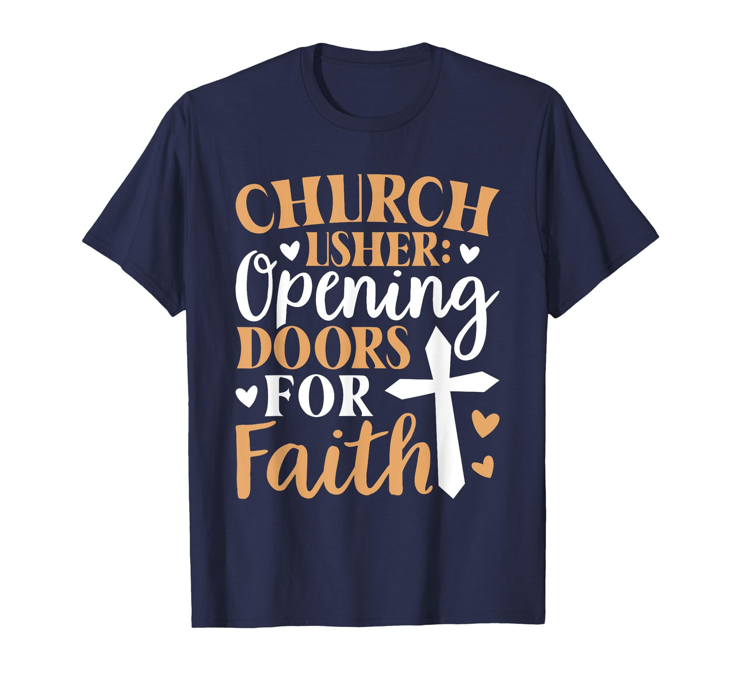 Church Usher Opening Doors For Faith Cross Catholicism T-Shirt
