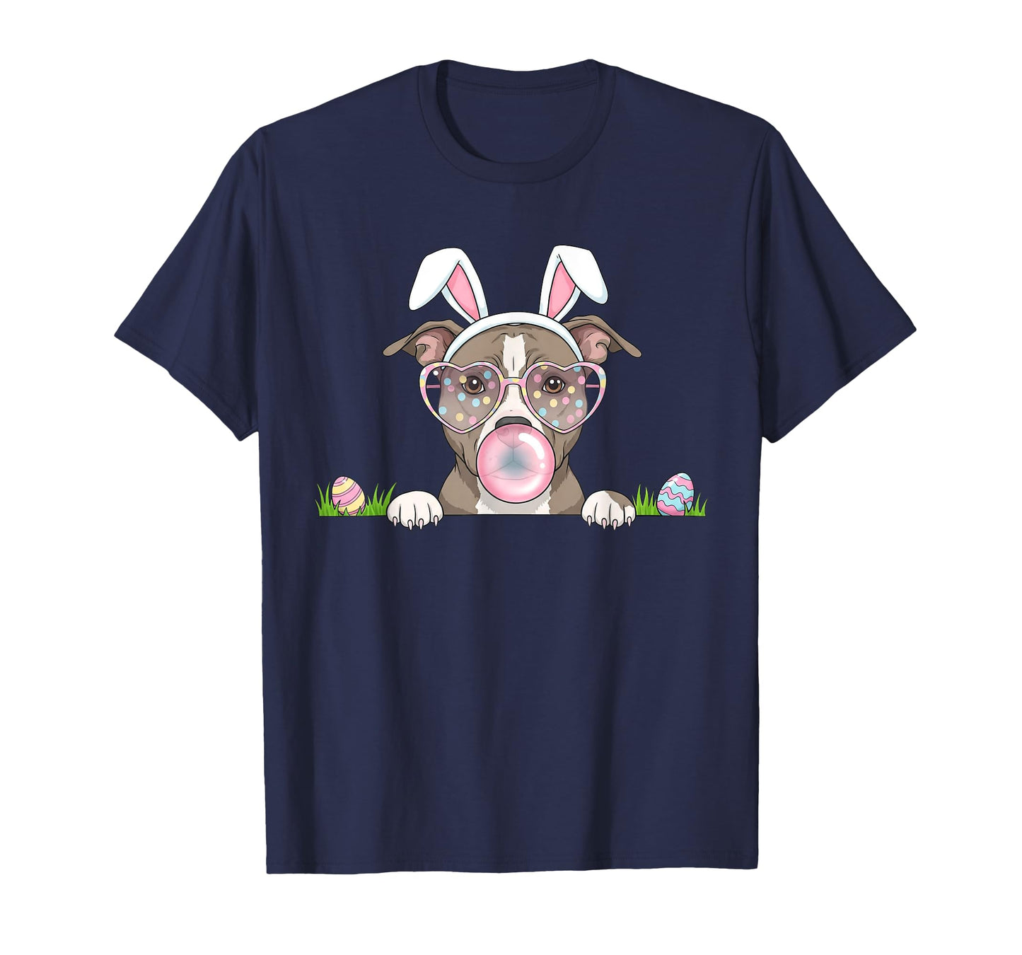 Pitbull Bunny Bubble Gum Easter Day Womens Mens Kids T-Shirt