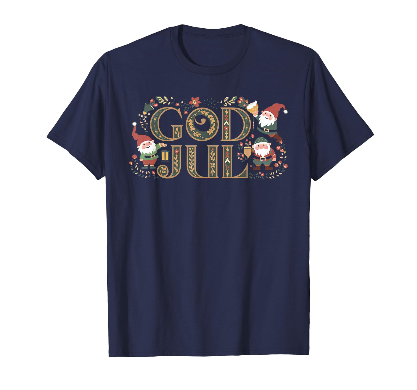 God Jul Merry Christmas Norwegian Swedish Scandinavian T-Shirt