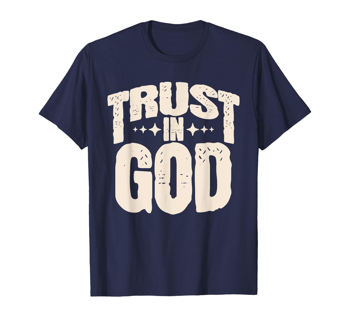 TRUST IN GOD Vintage Christian Faith Typography T-Shirt