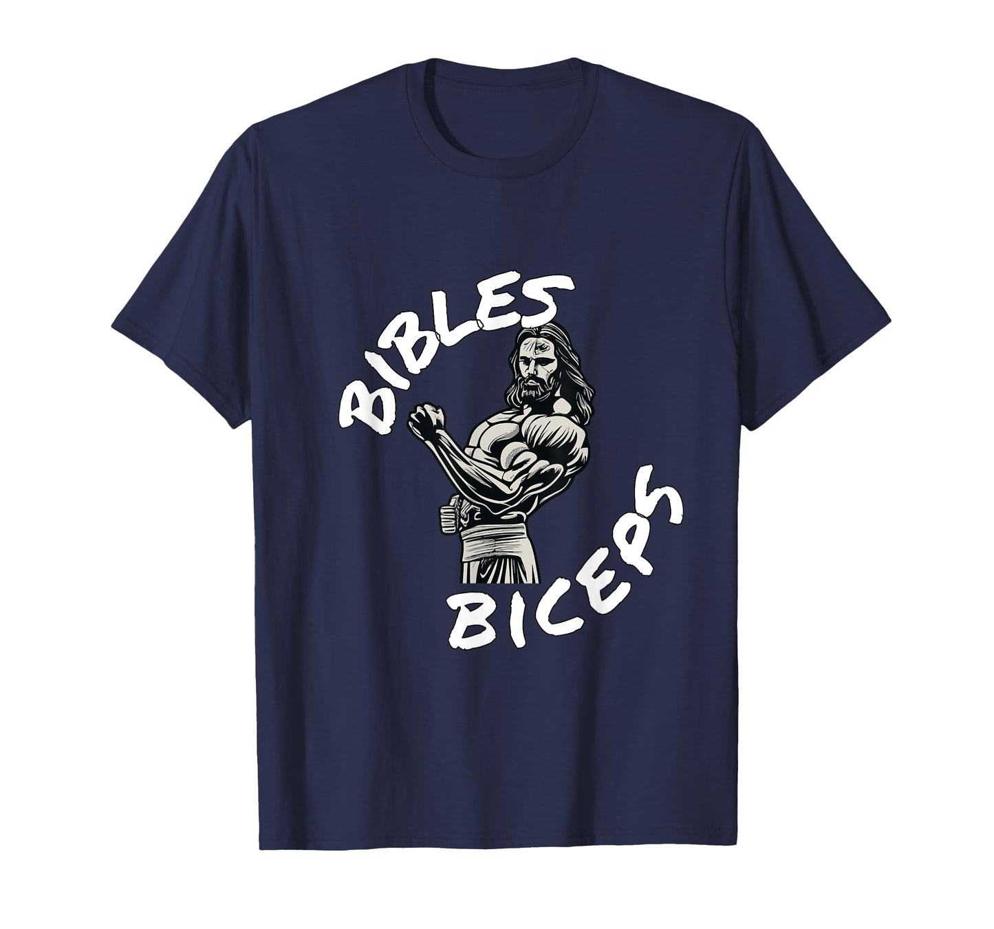 Bibles and Biceps Funny Gym Workout Christian T-Shirt