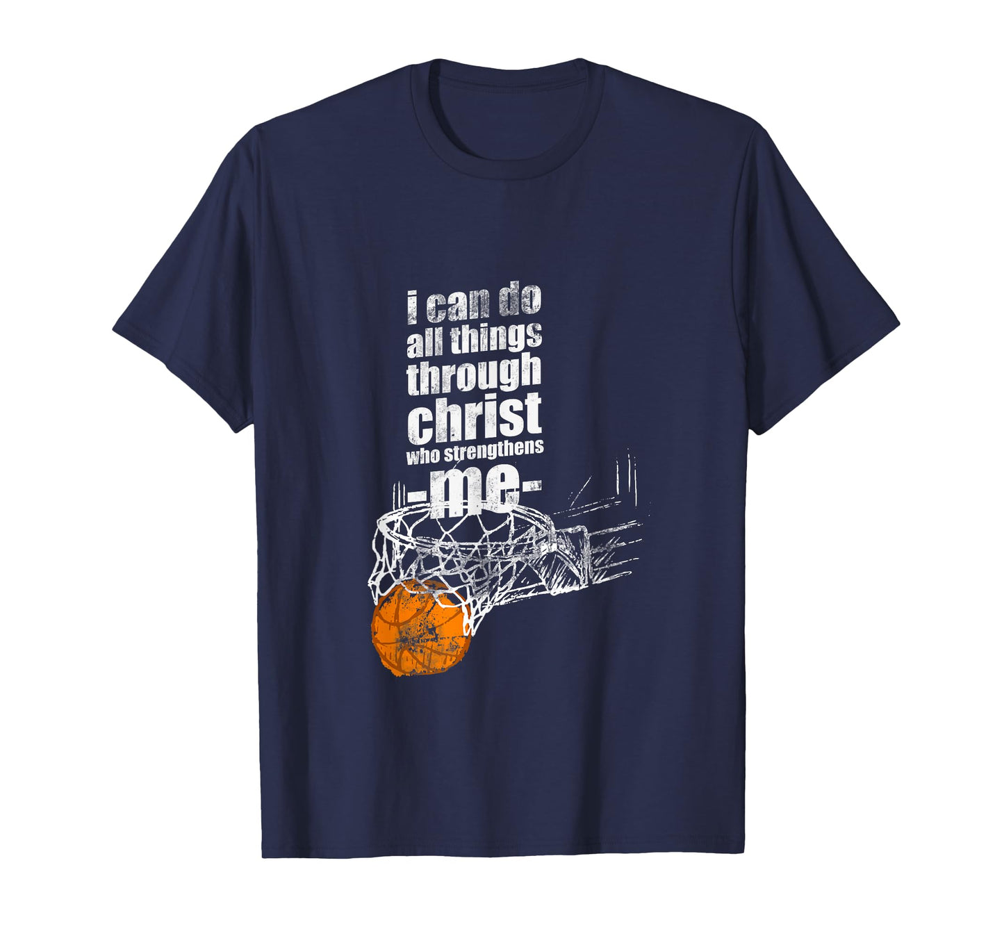 Christian Basketball I Can Do All Things Philippians 4:13 T-Shirt