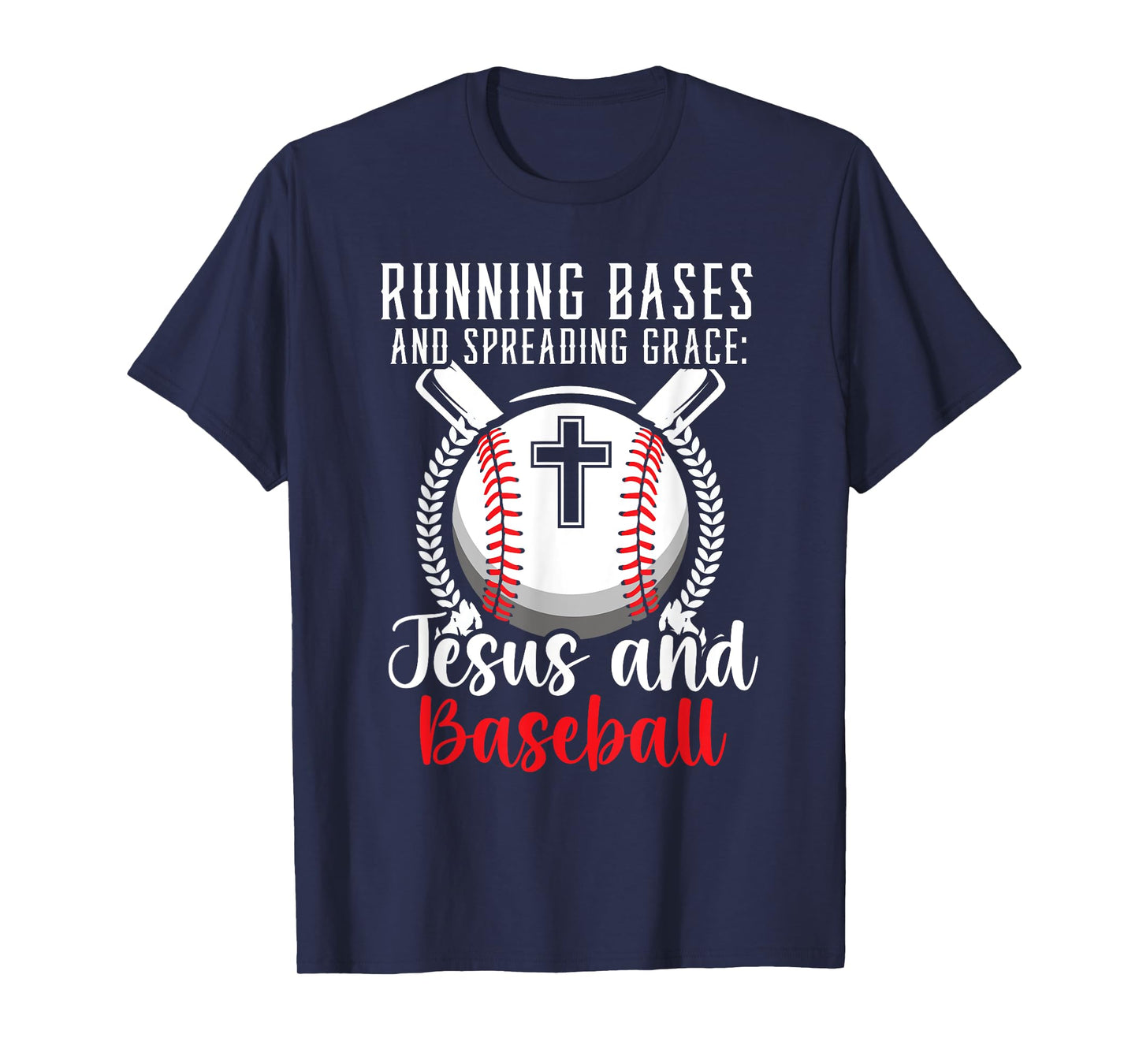 Baseball And Jesus Christian Baseball Player Religious T-Shirt