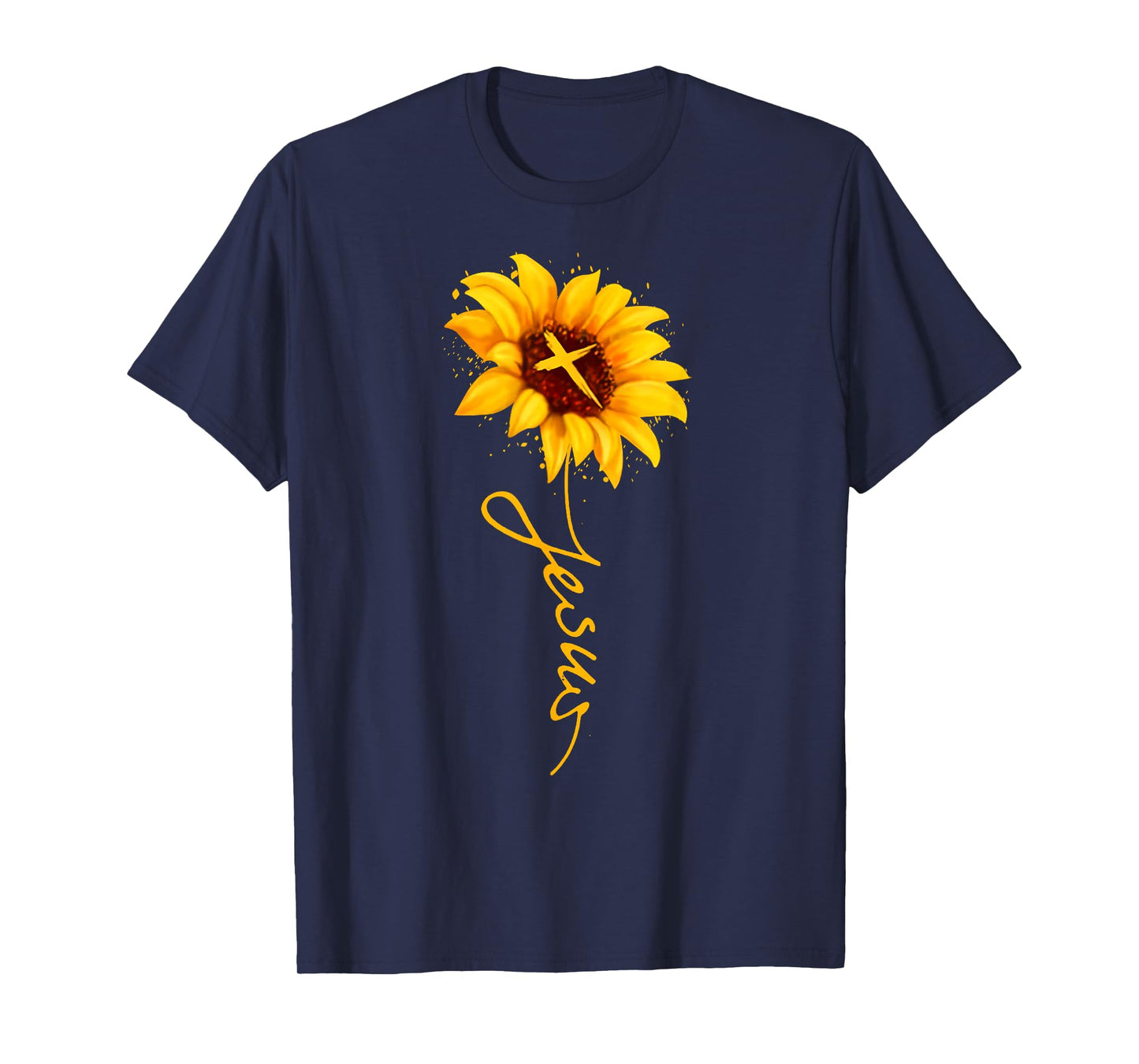 Jesus Christ Sunflower Cross Christians Women T-Shirt