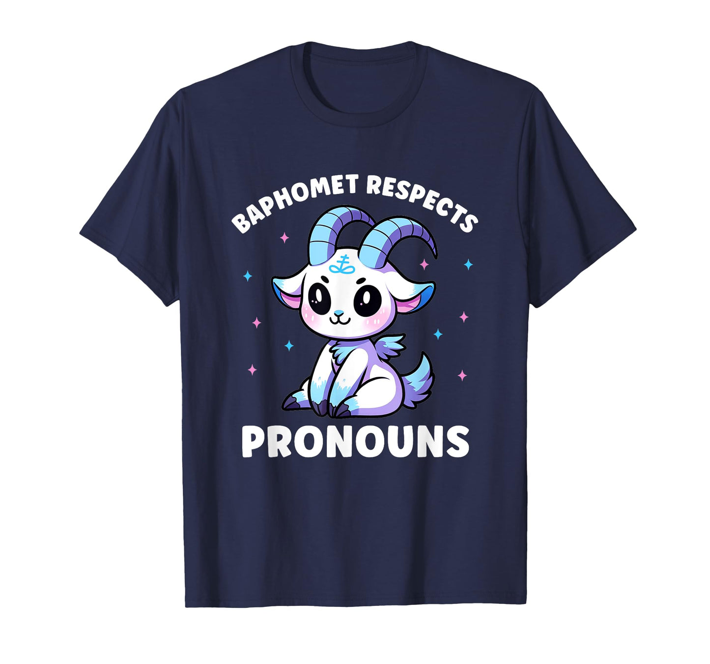 Transgender Baphomet Respects Pronouns Trans Pride T-Shirt