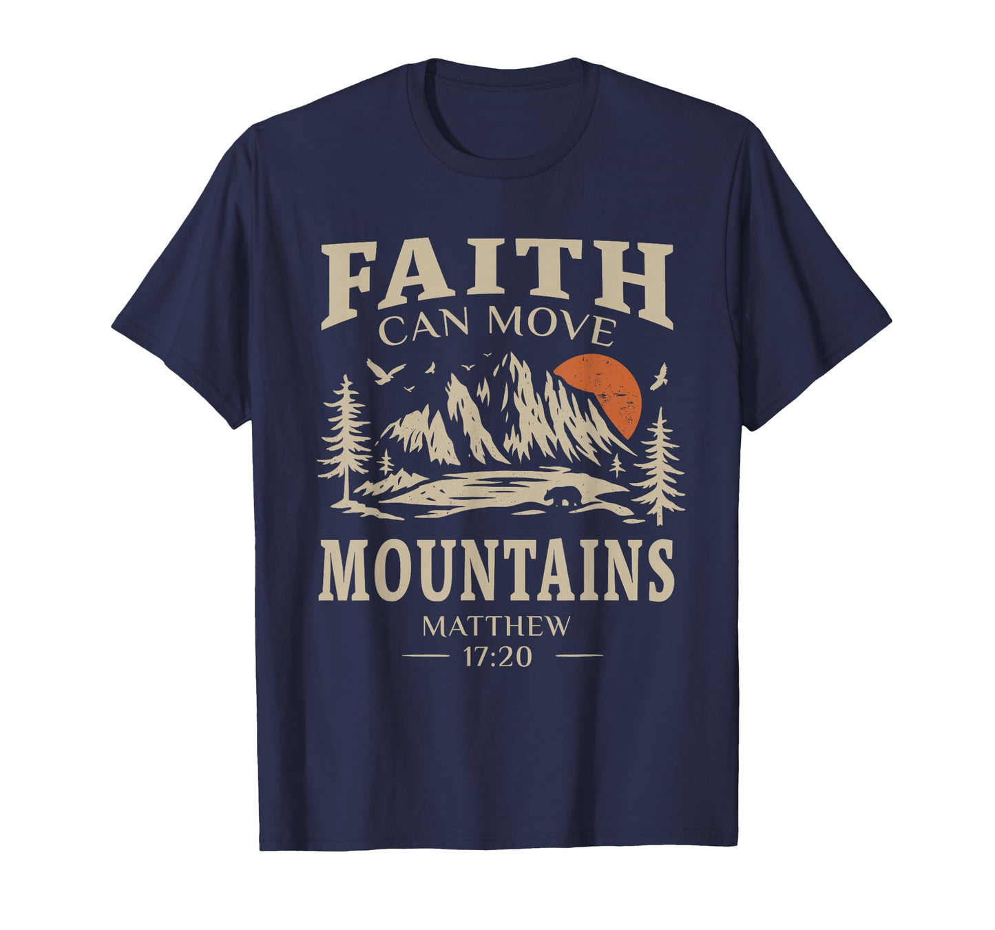 Lift My Eyes to the Mountains – Psalm 121 Faith Design T-Shirt