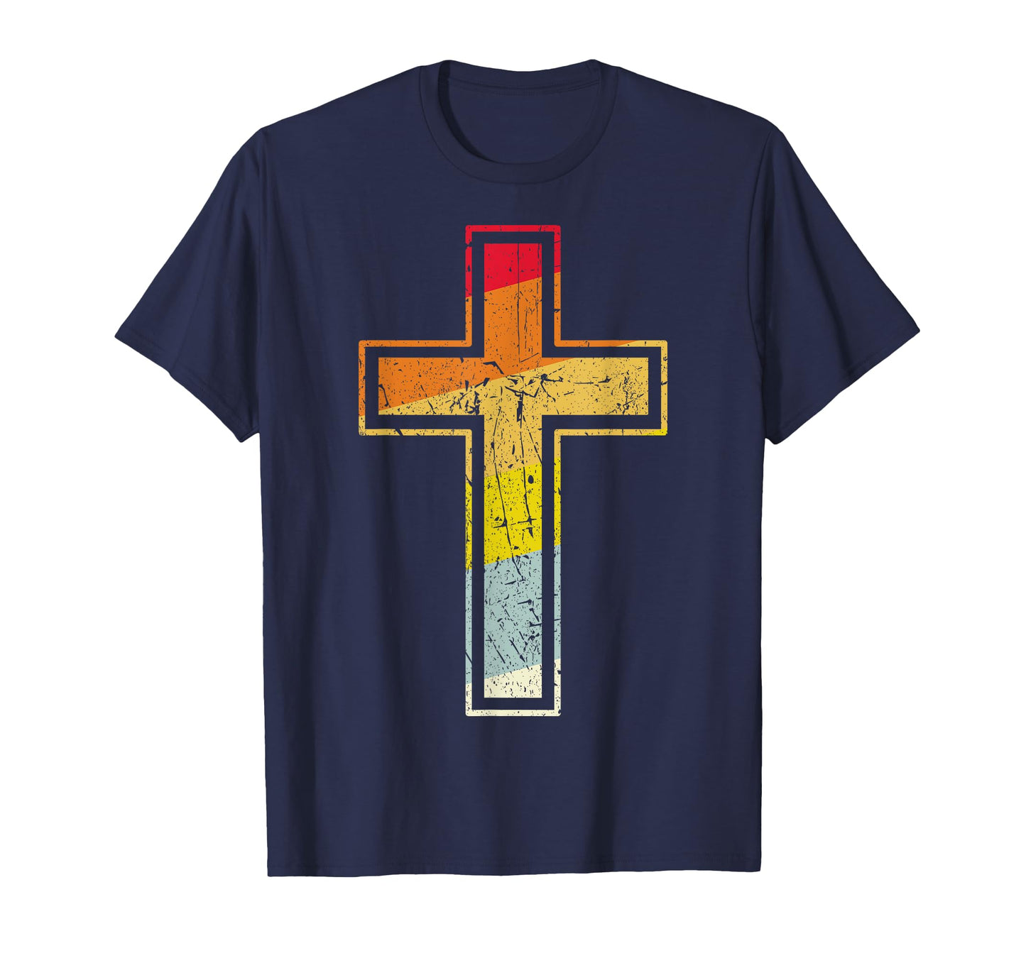 Retro cross vintage Jesus cross gift idea T-Shirt