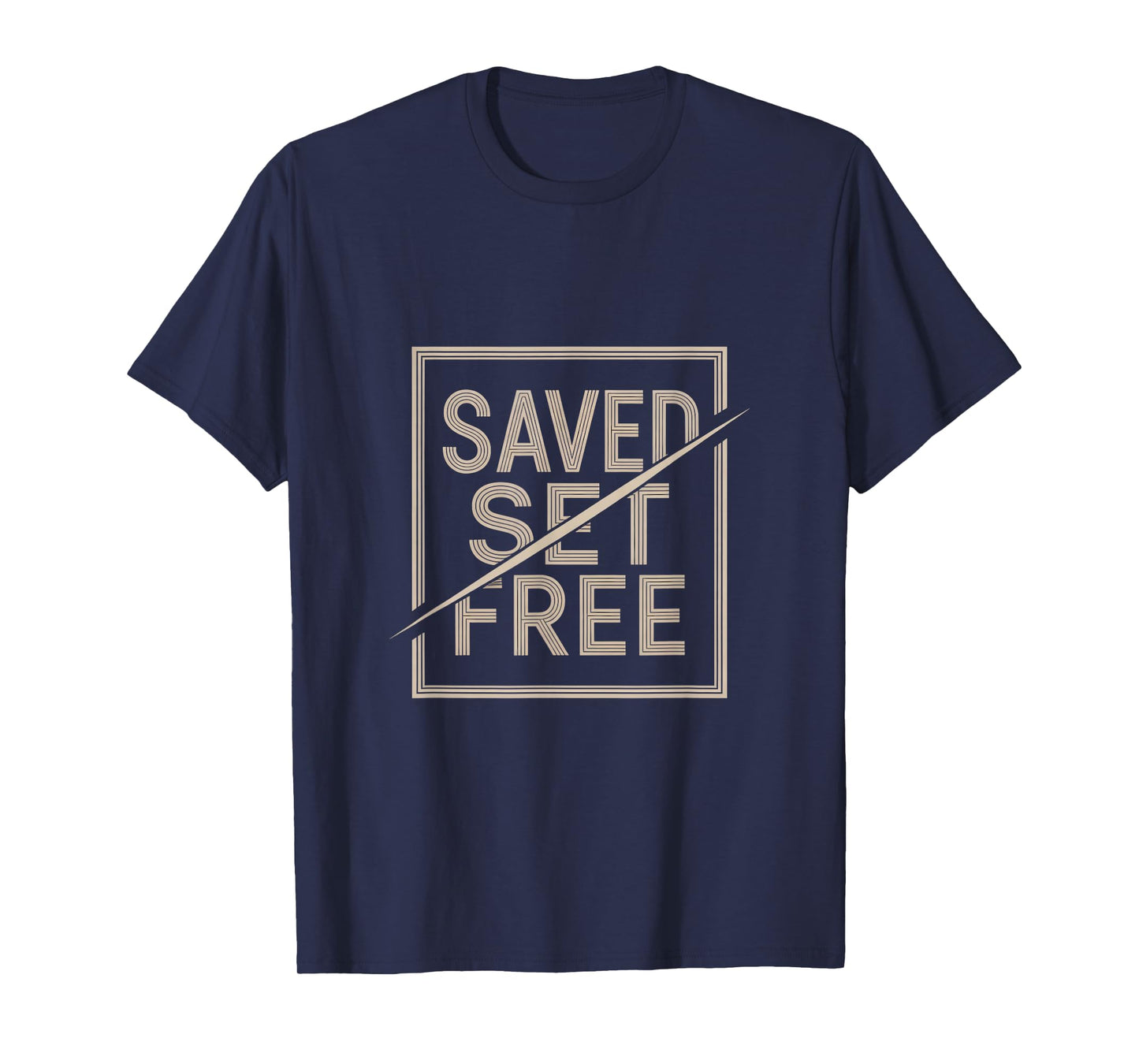 Saved Set Free Christian Faith Scripture Verse T-Shirt