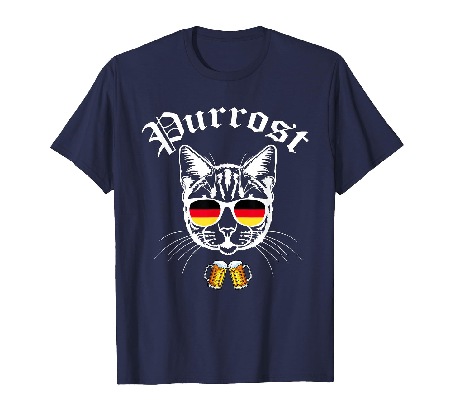 Oktoberfest Prost Funny German Flag Pun Purrost Cat Festival T-Shirt