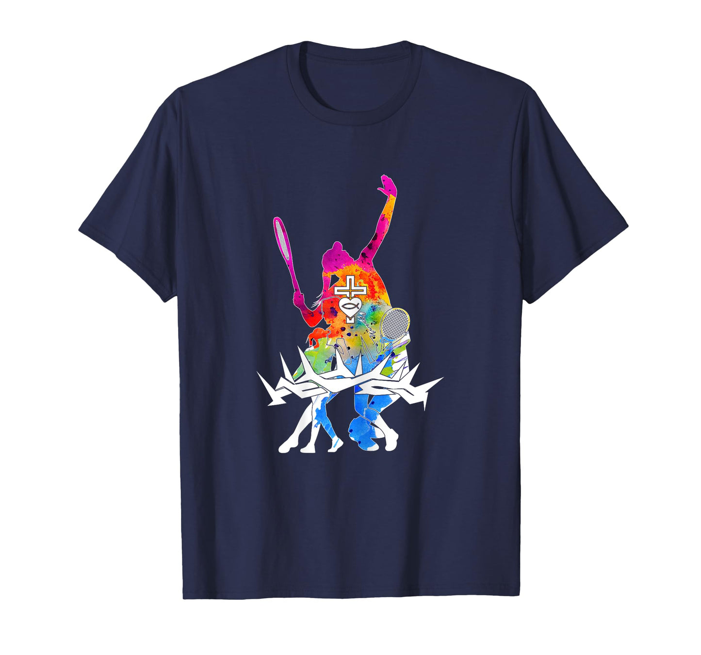 Religious Jesus Tennis Christian GOD Tennis T-Shirt