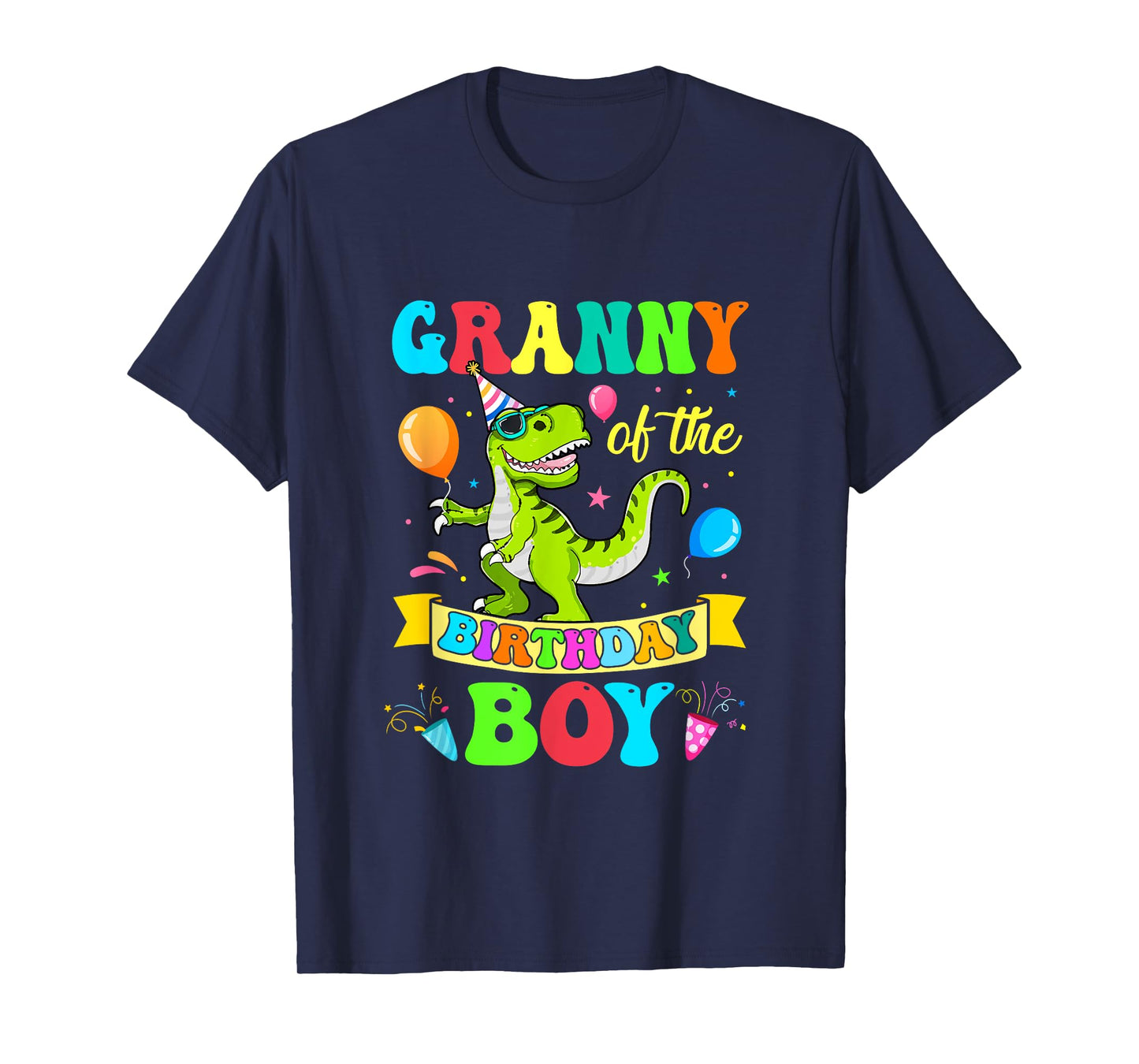 Granny Of The Birthday Boy T-Rex Dinosaur Birthday Party T-Shirt