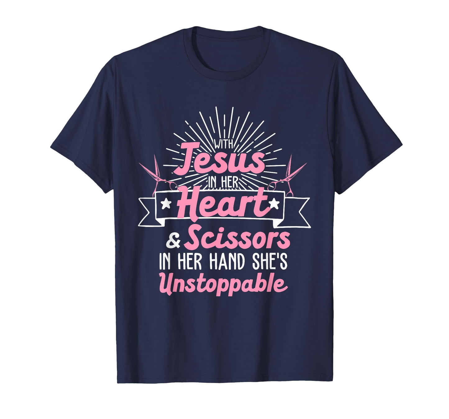 Best Hair Dresser Gift Idea Jesus Religious Quote Funny Hairdresser Designs Girls Women Christian Hairstylists T-Shirt, Black