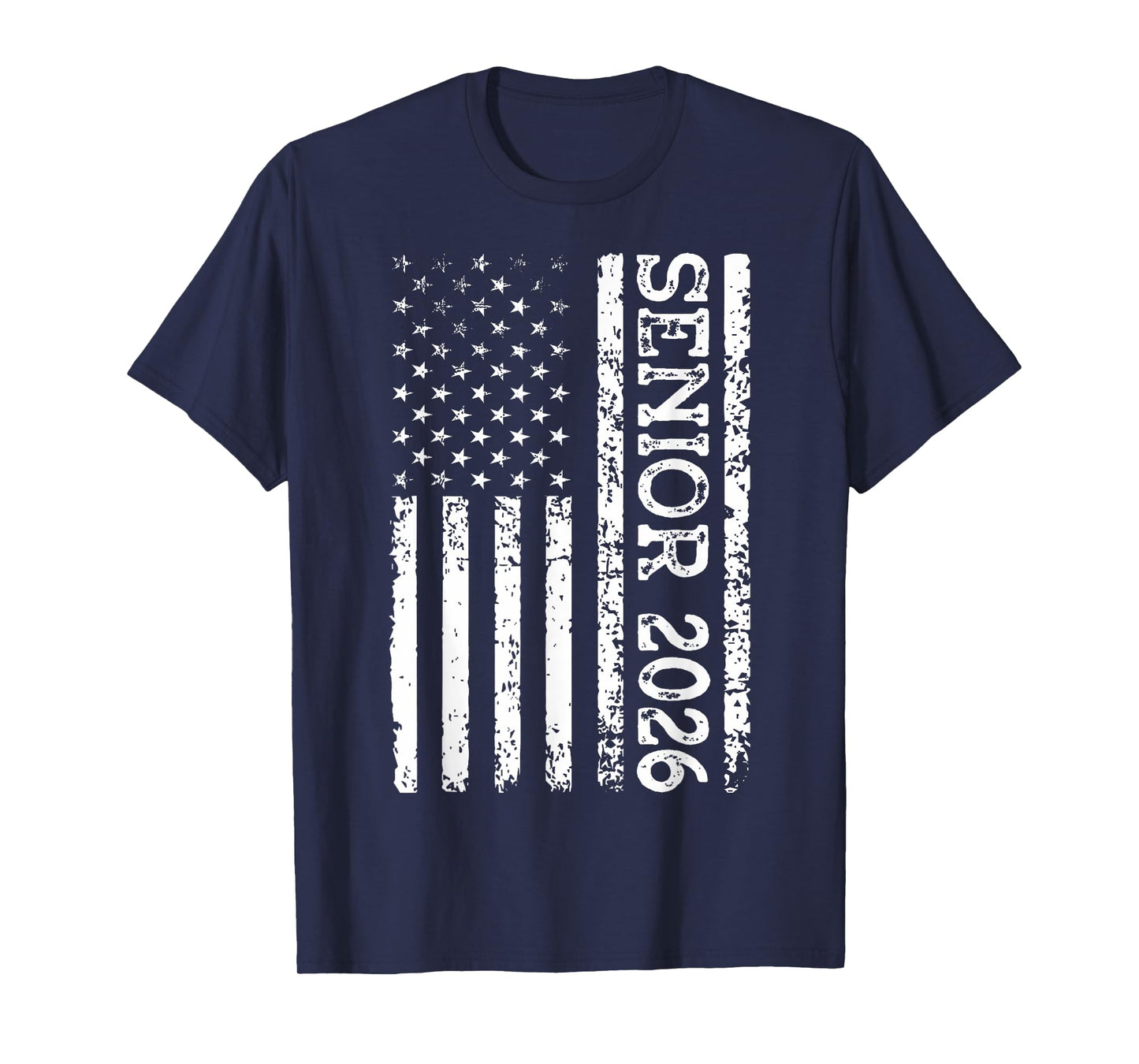 Senior Class Of 2026 Patriotic American USA Flag Graduation T-Shirt