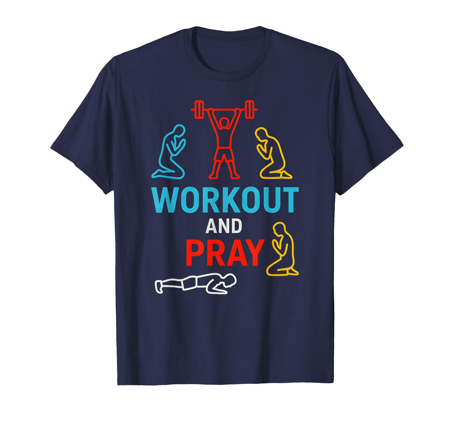 Faith Fitness Workout Pray Cool Mens Christian Faith T-Shirt