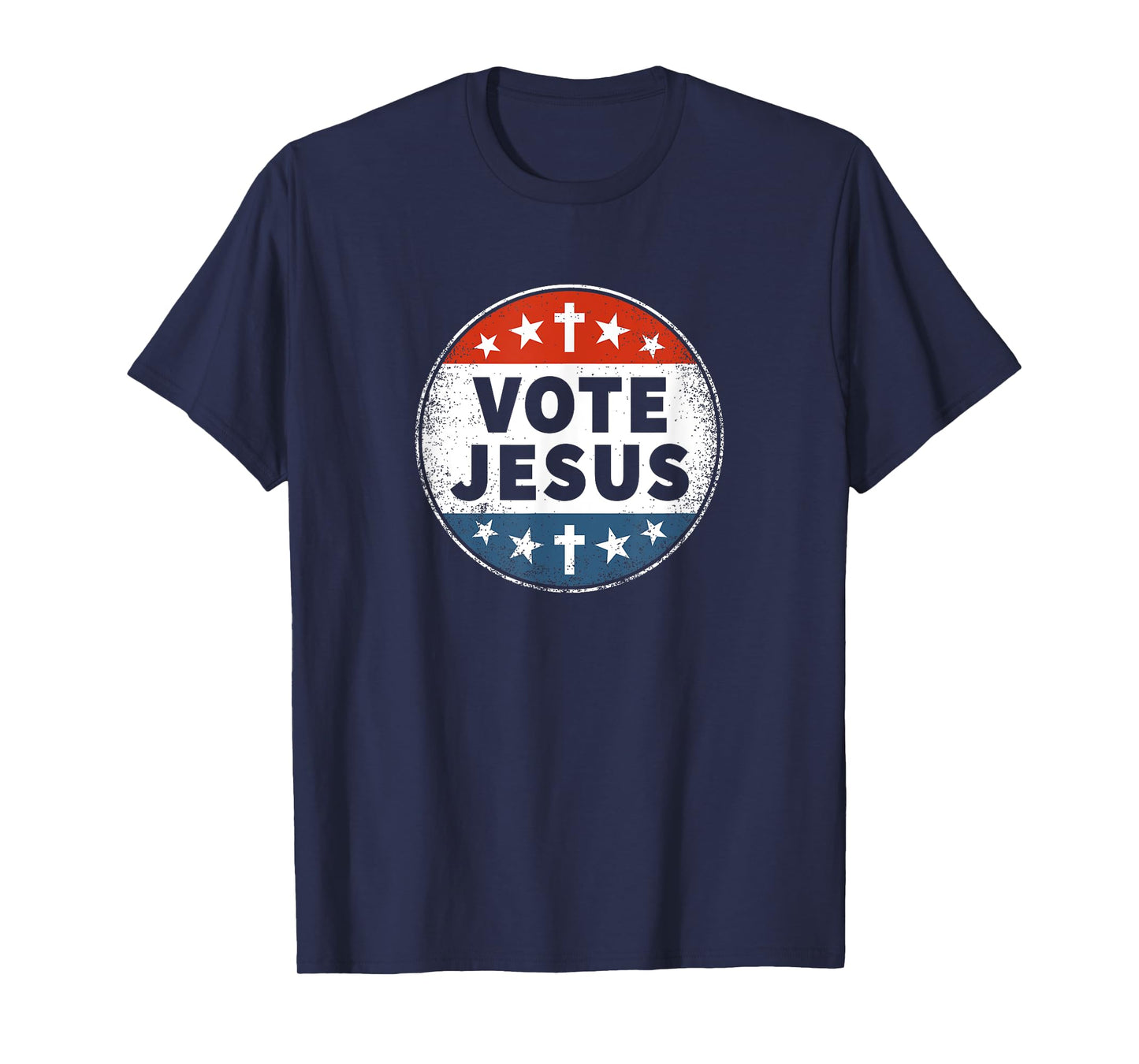 Vote Jesus - Novelty Faith Patriotic T-Shirt
