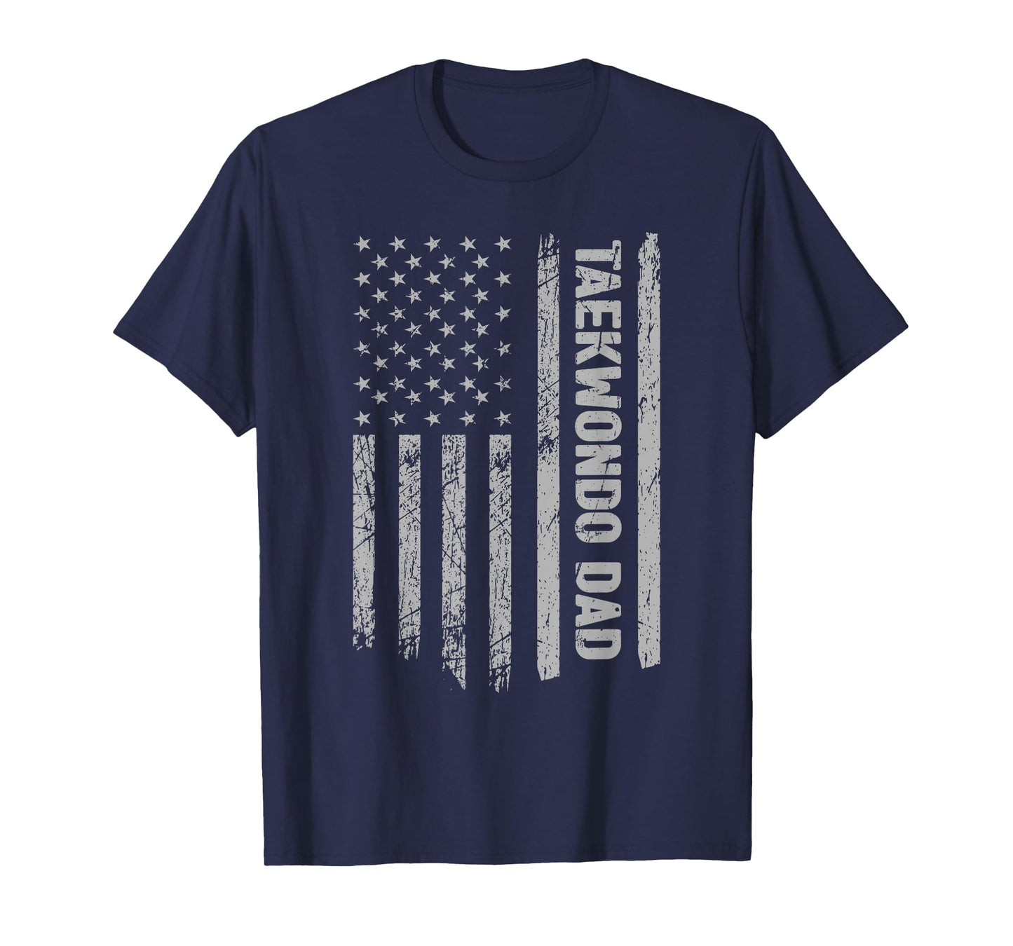 Funny Taekwondo Dad America US Flag Patriot - Vintage Gift T-Shirt