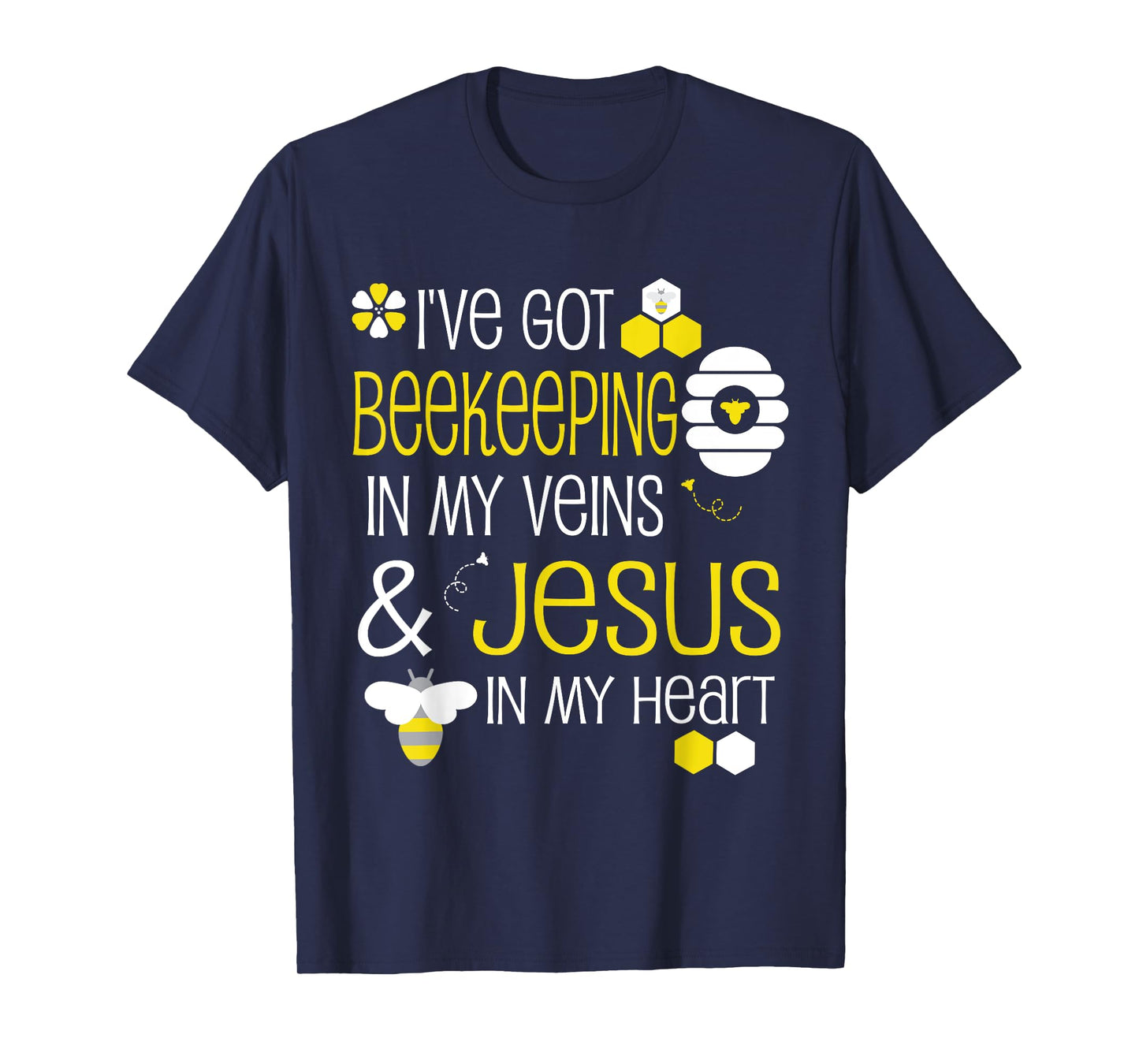 Beekeeping Christian Jesus Beekeeper Men Women Bee T-Shirt