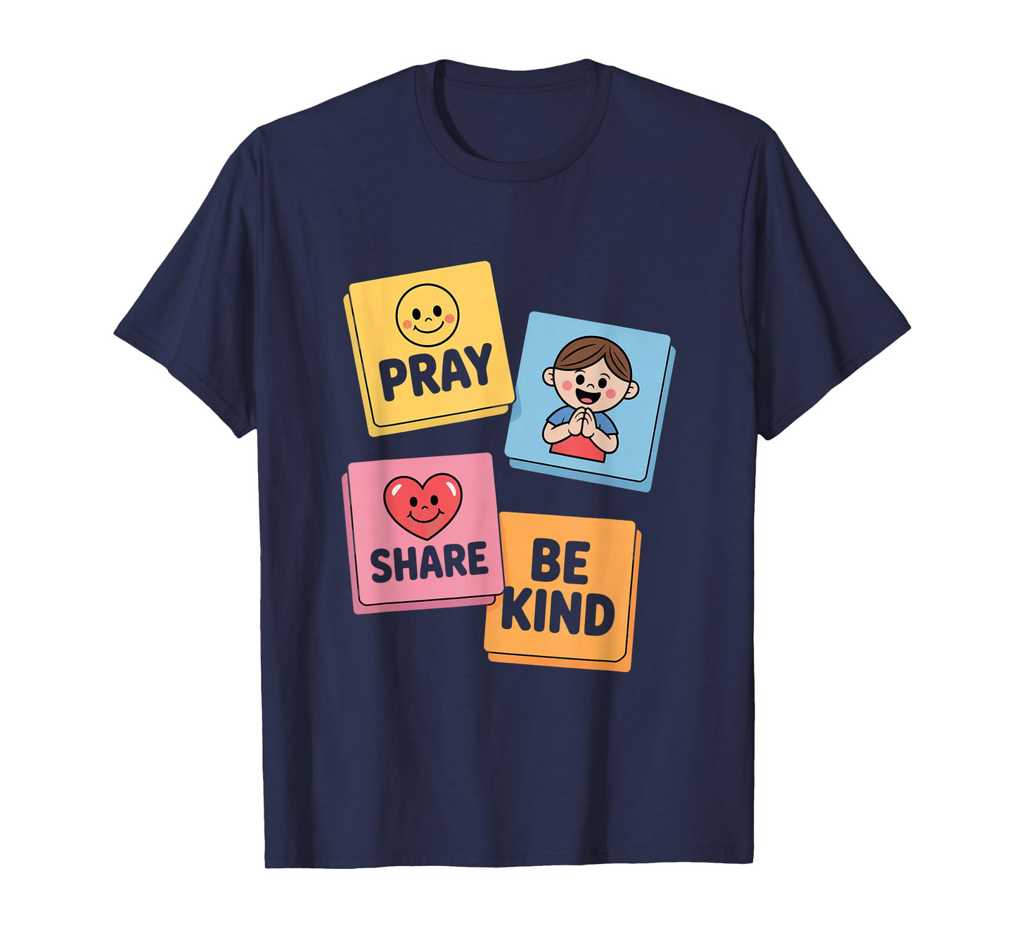Pray Share Be Kind Kids Christian Sunday School T-Shirt