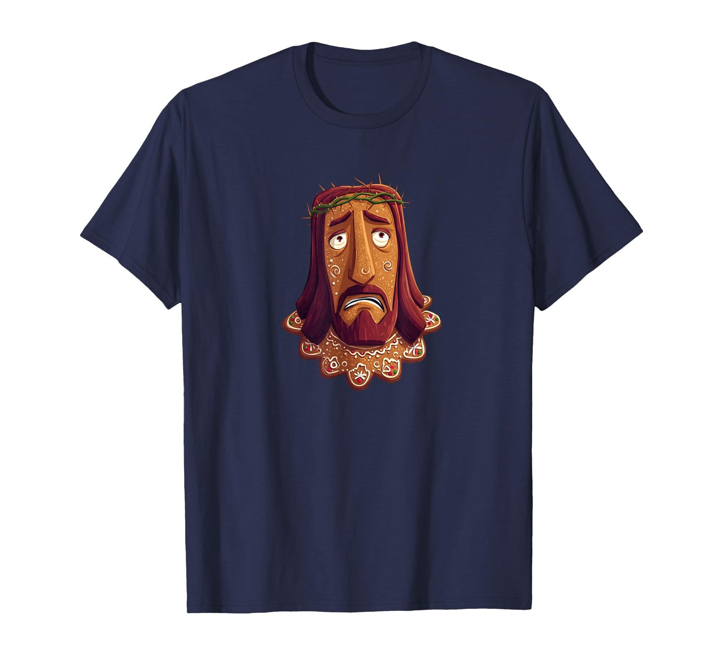 Jesus Christ Face in Gingerbread Look T-Shirt