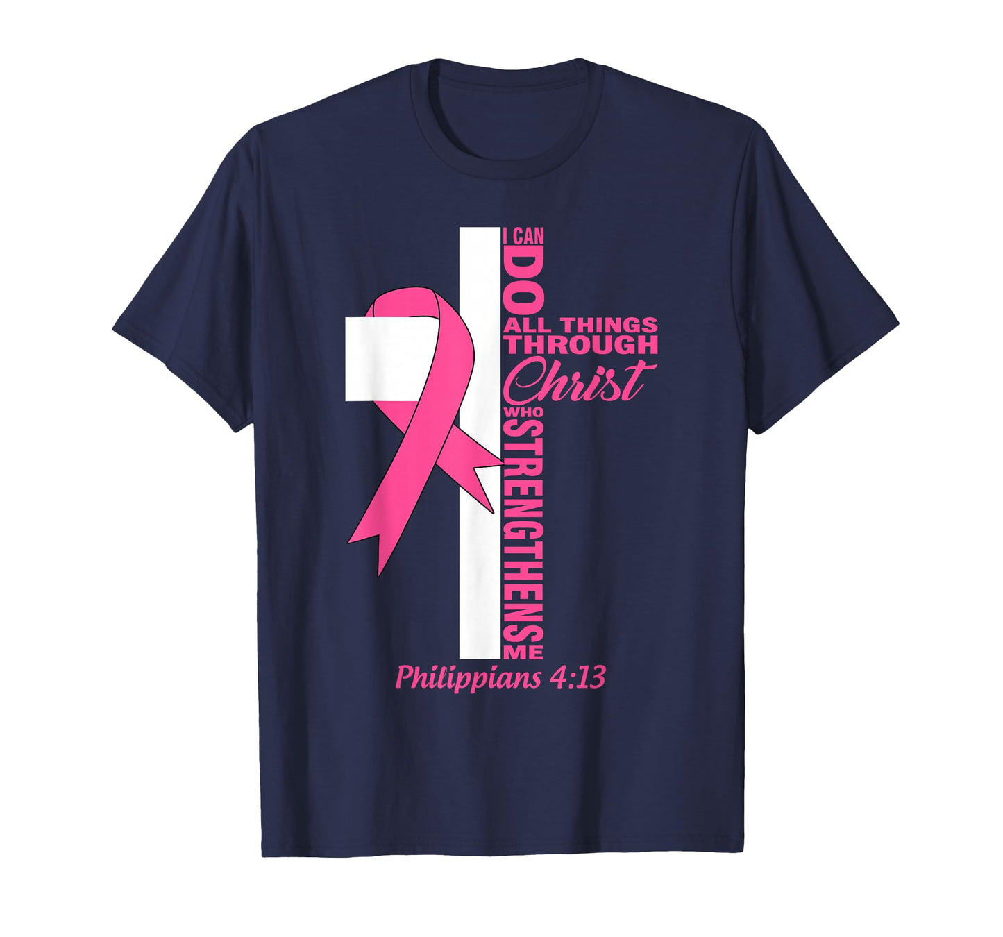 Breast Cancer Awareness Day Warriors Christian Women Girls T-Shirt