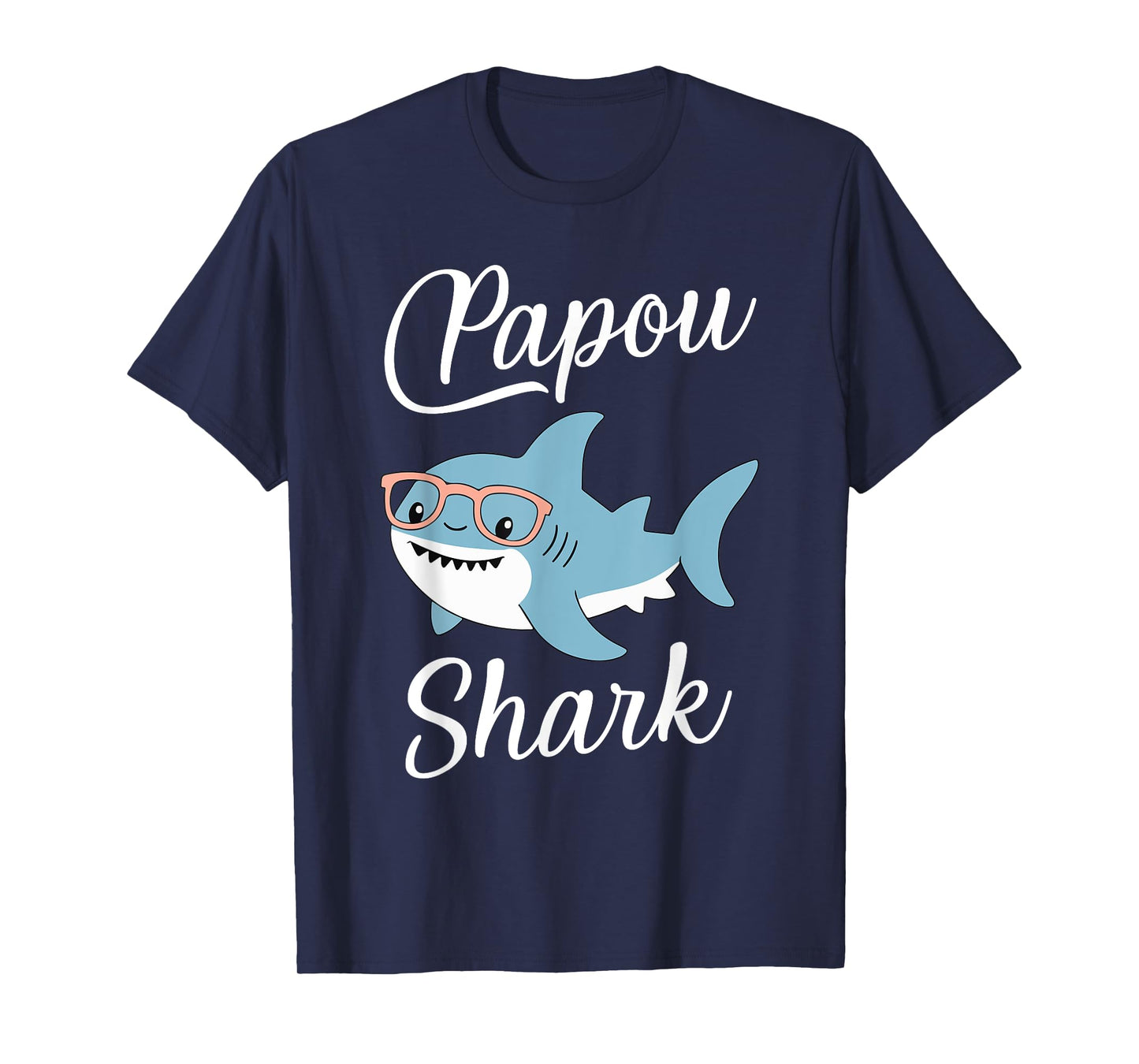Papou Shark Funny Matching Family Grandpa T-Shirt