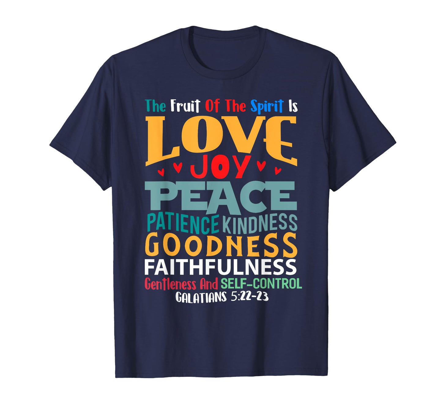 Religious Designs By ShirtZilla Fruit Of The Spirit Christian T-Shirt Bible Verse T-Shirt