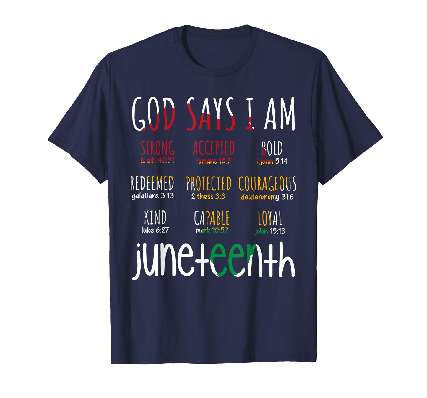Juneteenth God Say I Am Bible Verse Religious Christian T-Shirt