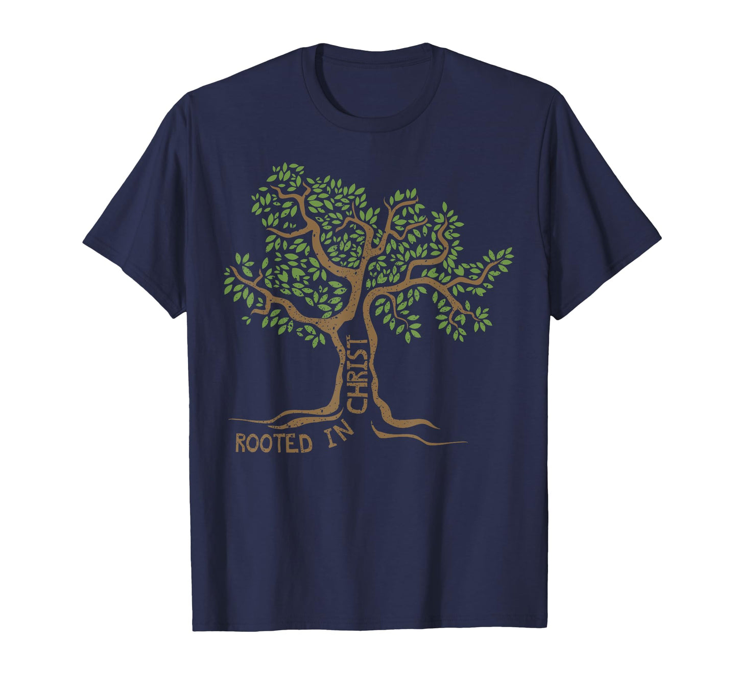 Rooted in Christ Jesus Tree Christian Faith Gift Idea T-Shirt