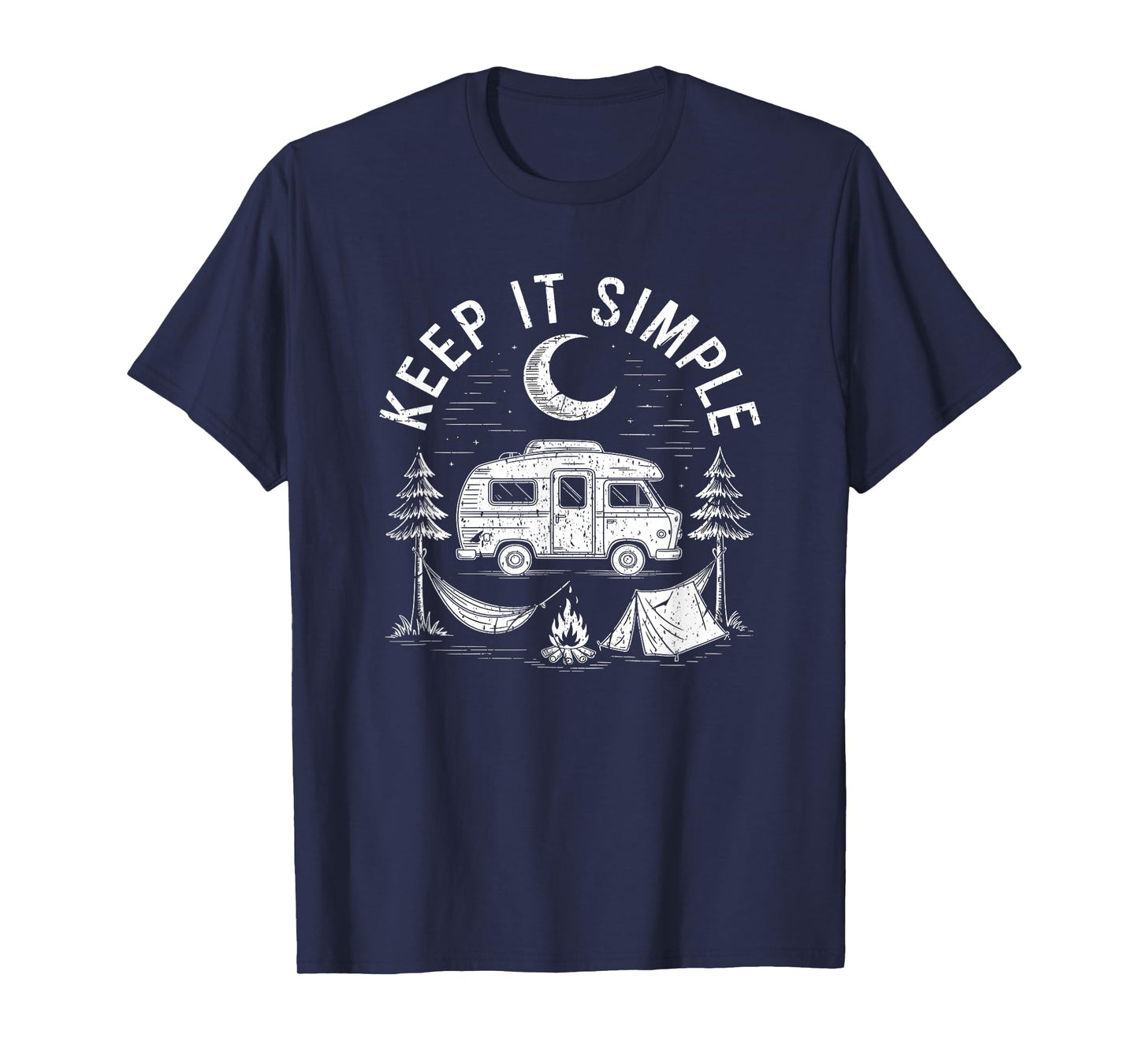 Camping Minimalist Keep It Simple Outdoor Gift T-Shirt