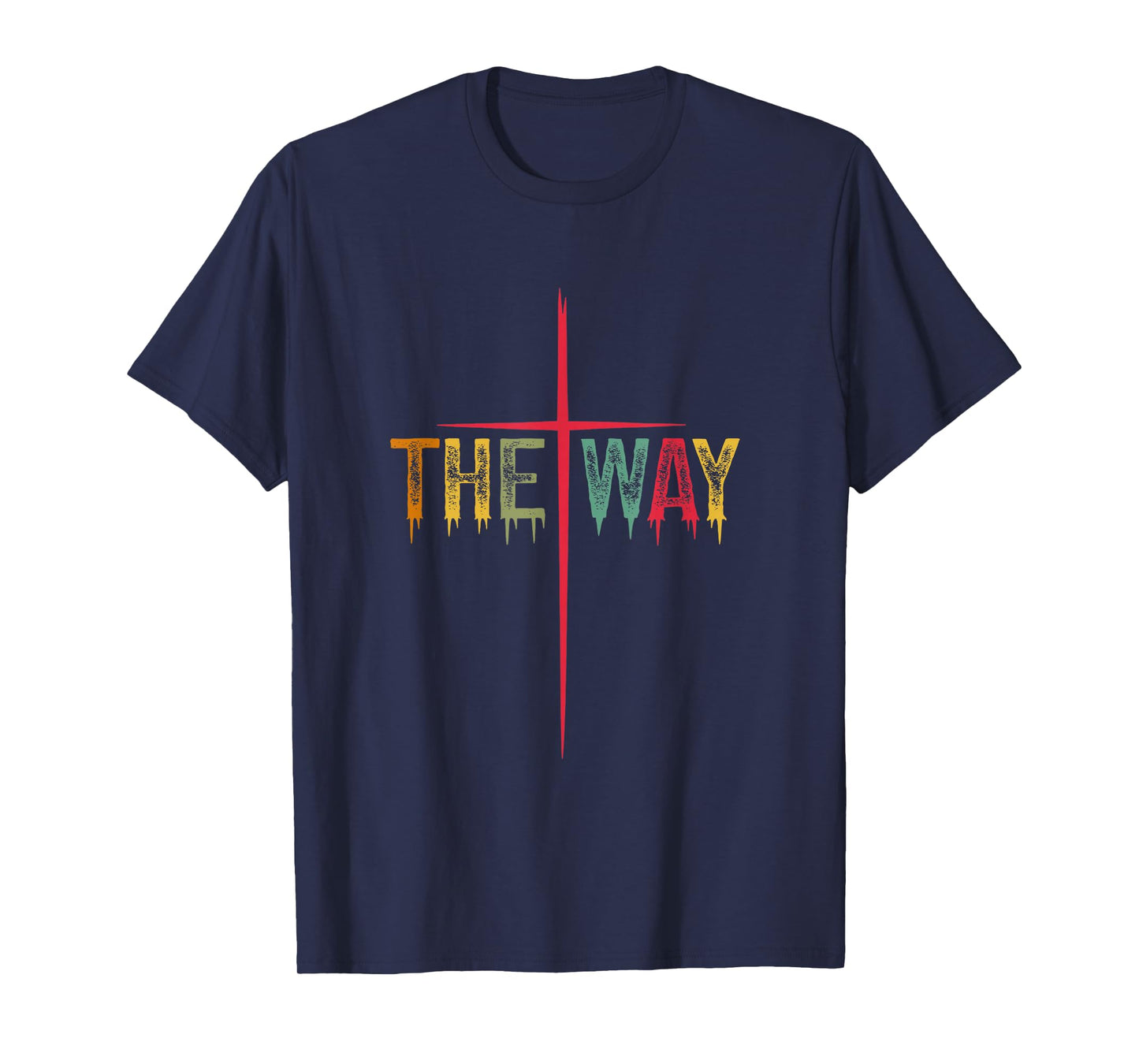 The Way Jesus Cross Graphic Scripture Inspired Faith Christ T-Shirt