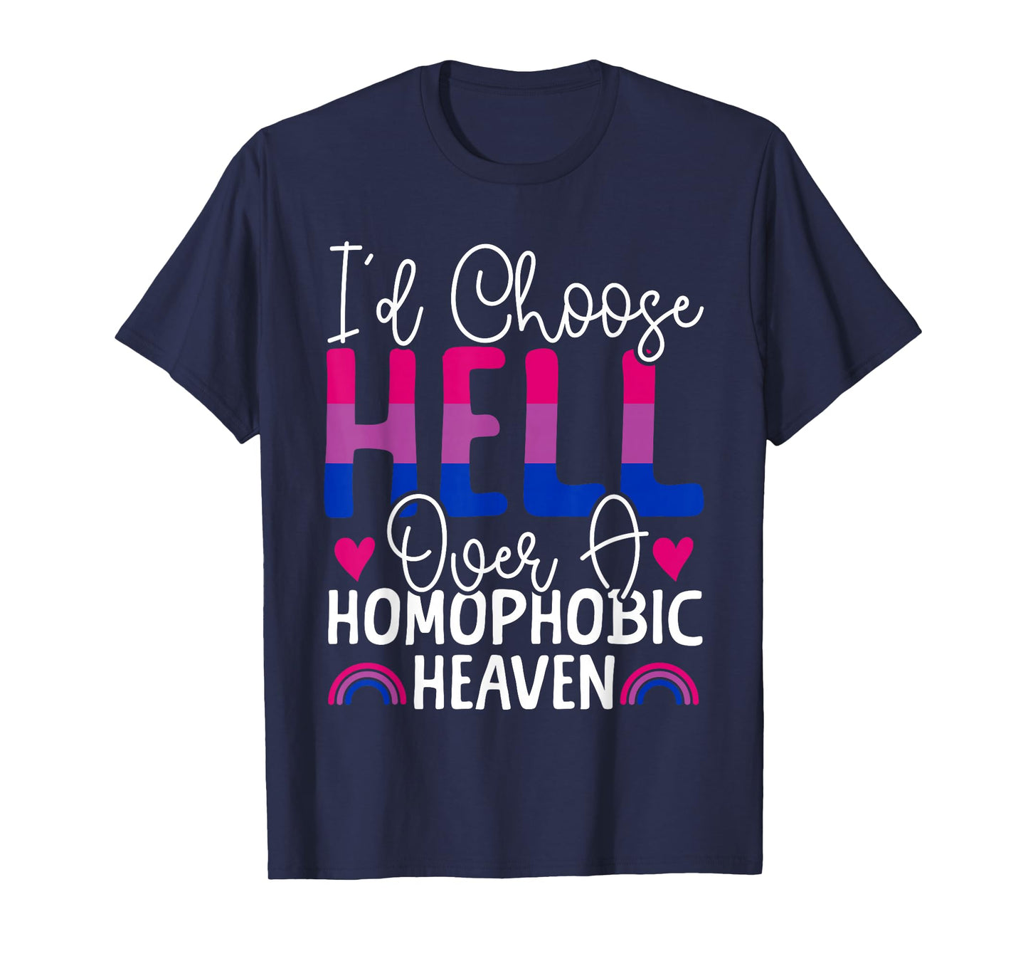 Bisexual Bi Pride Flag Colors Bible Faith Christian I'd T-Shirt